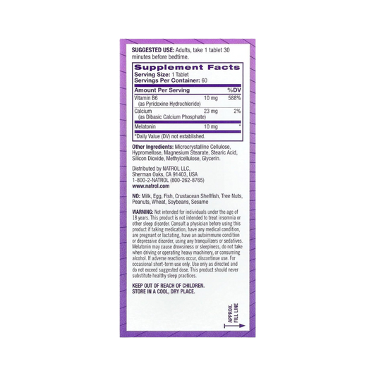 Natrol, Melatonin, Advanced Sleep, Time Release, 10 mg, 60 Tablets