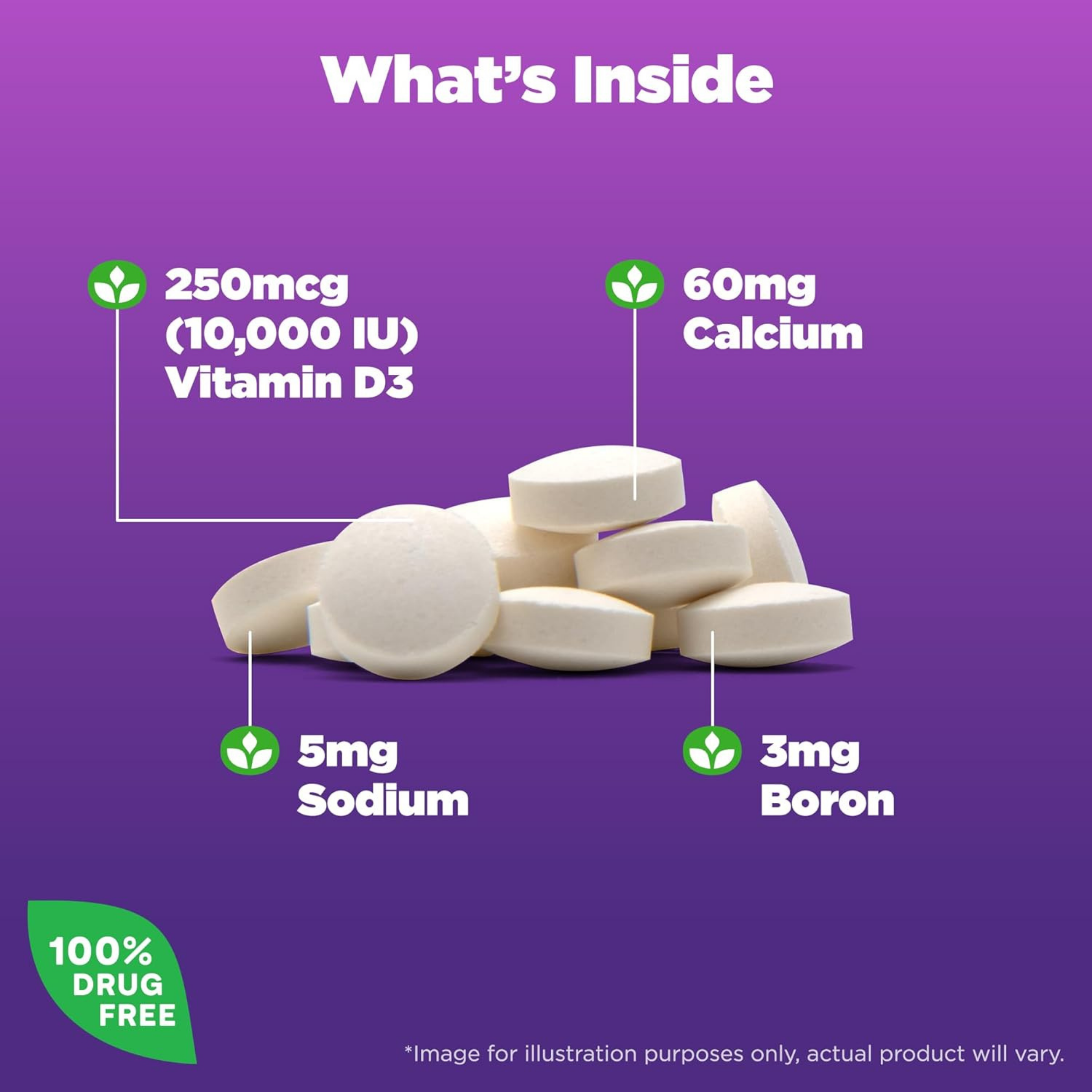 Natrol, Vitamin D3, 10,000 IU Tablets