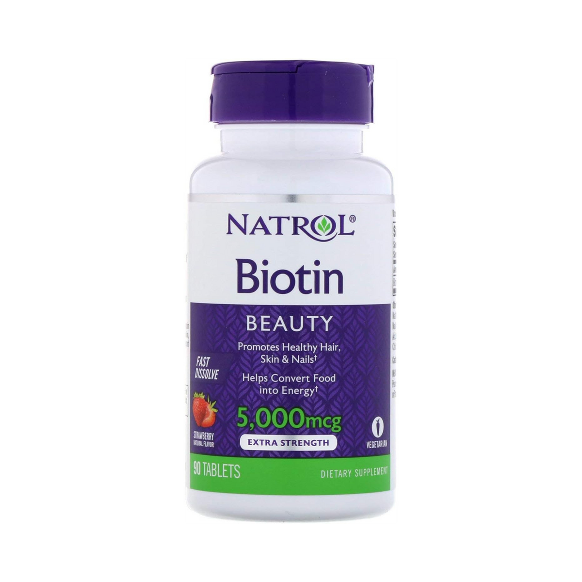 Natrol, Biotin 5000 Mcg, Fast Dissolve, 90 Tablets