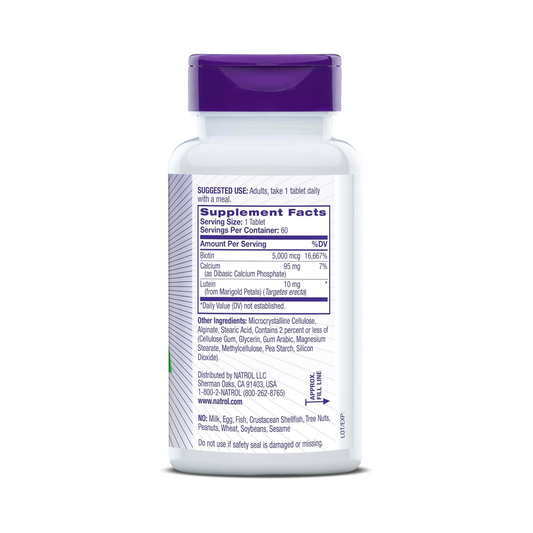Natrol, Biotin Plus, Extra Strength, 5,000 mcg, 60 Tablets