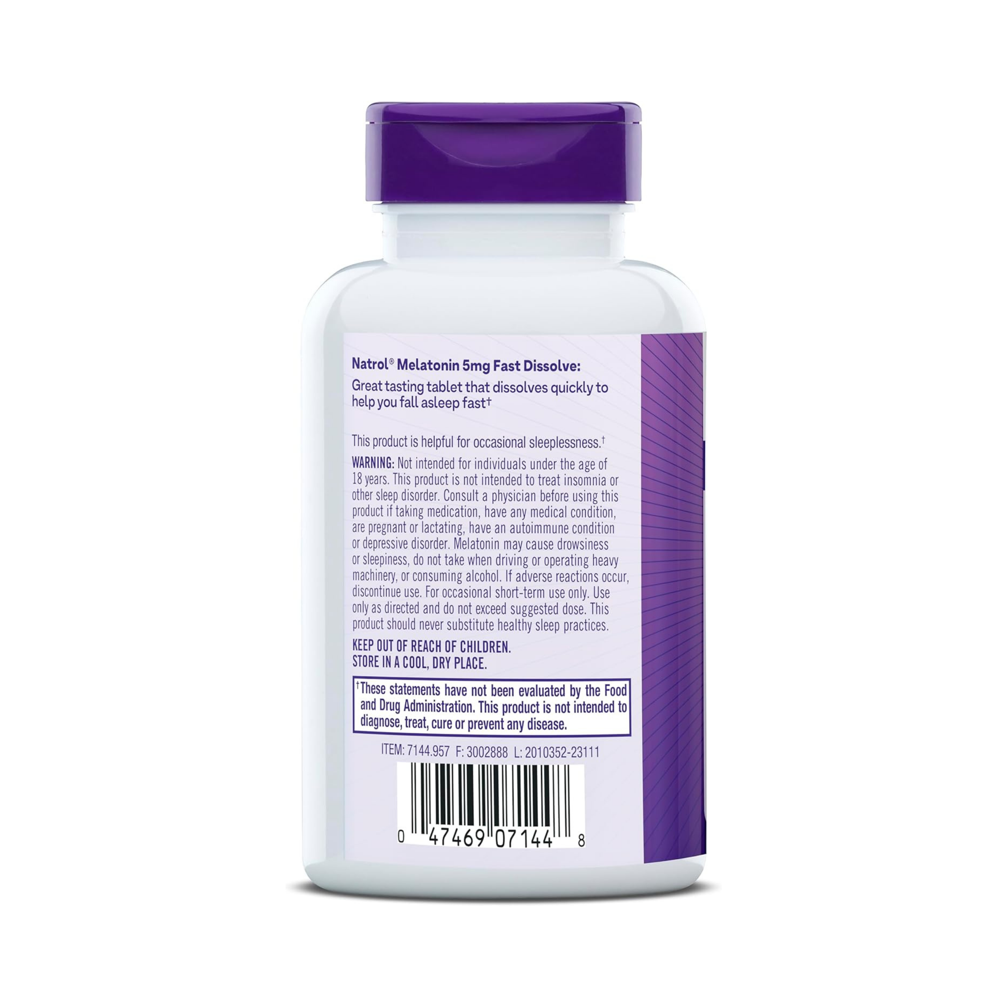 Natrol, Melatonin, Fast Dissolve, Strawberry, 5 mg, 150 Tablets