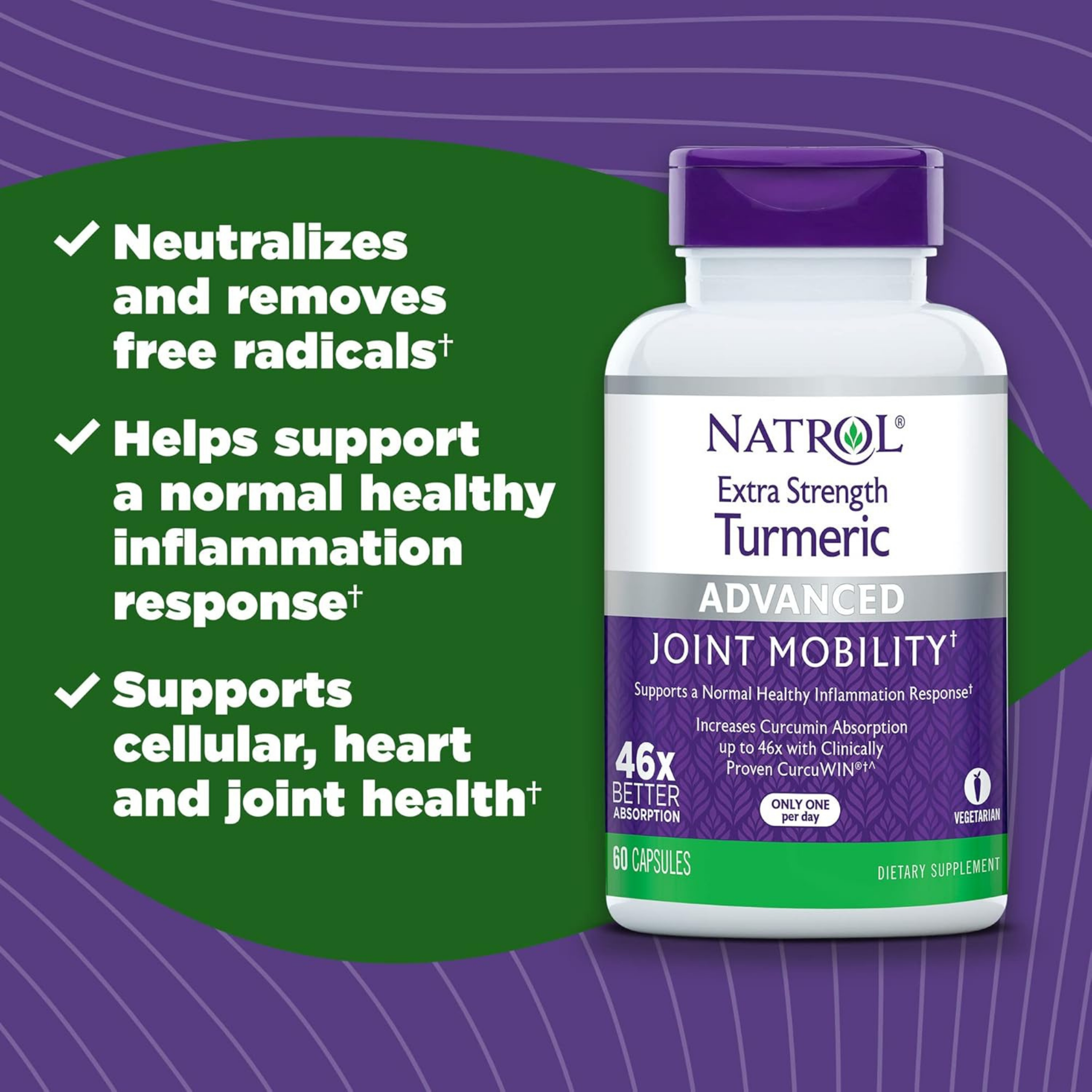 Natrol, Extra Strength Turmeric, 60 Capsules