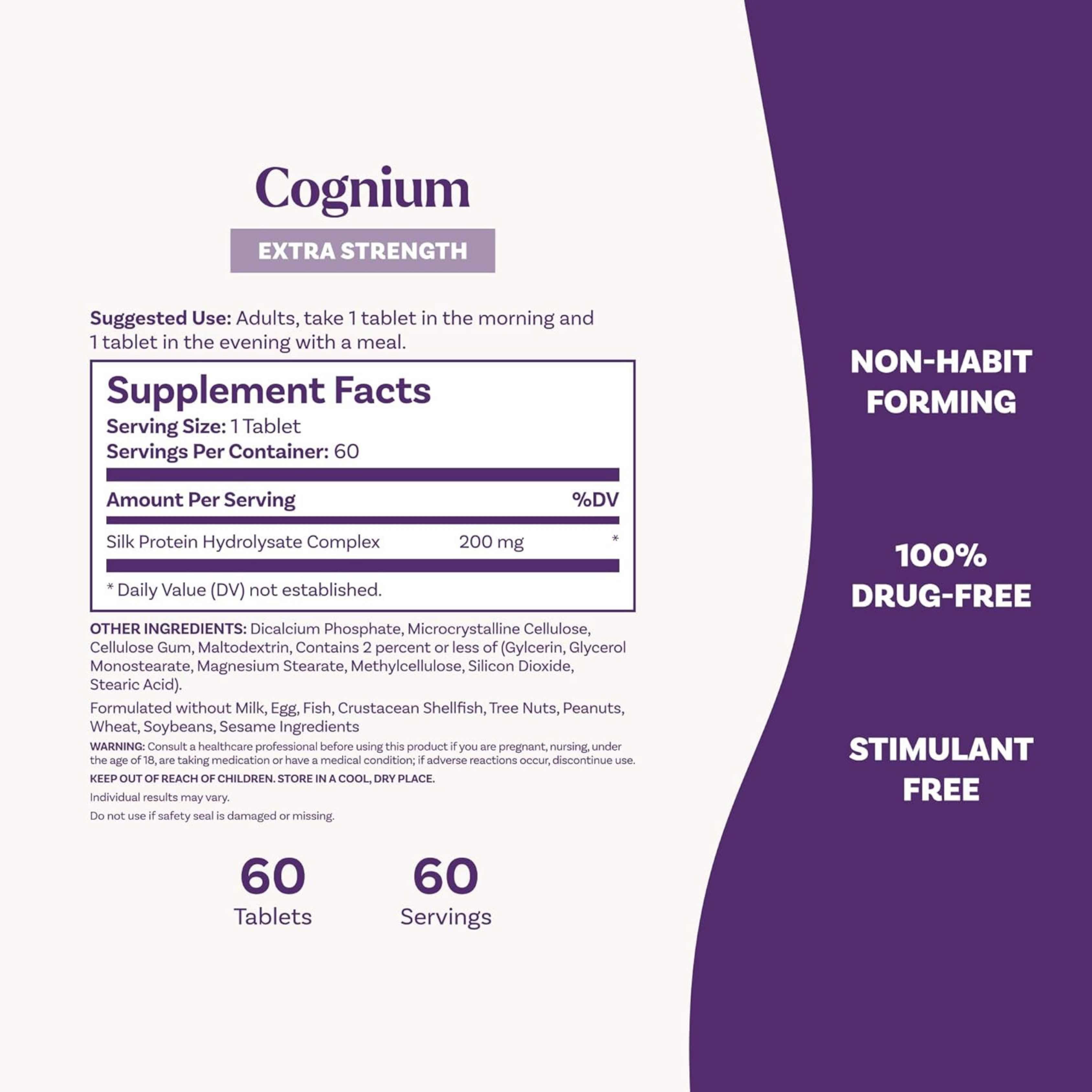 Natrol, Cognium Memory, Extra Strength, 400 mg, 60 Tablets