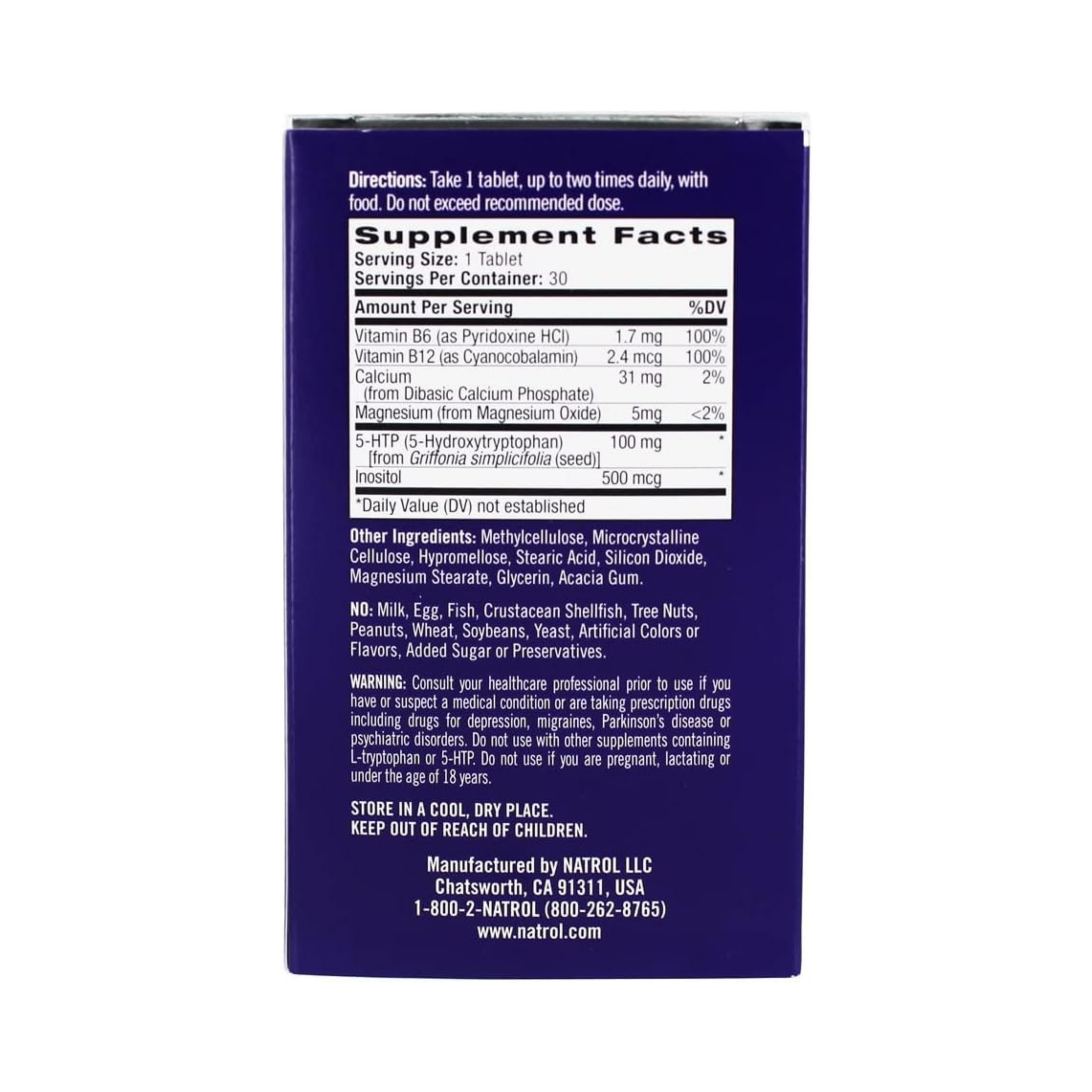 Natrol, Daily Stress Relief, Mood Support, Time Release,  30 Tablets