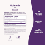 Natrol, Liquid Melatonin, 1 mg,  2 FL OZ