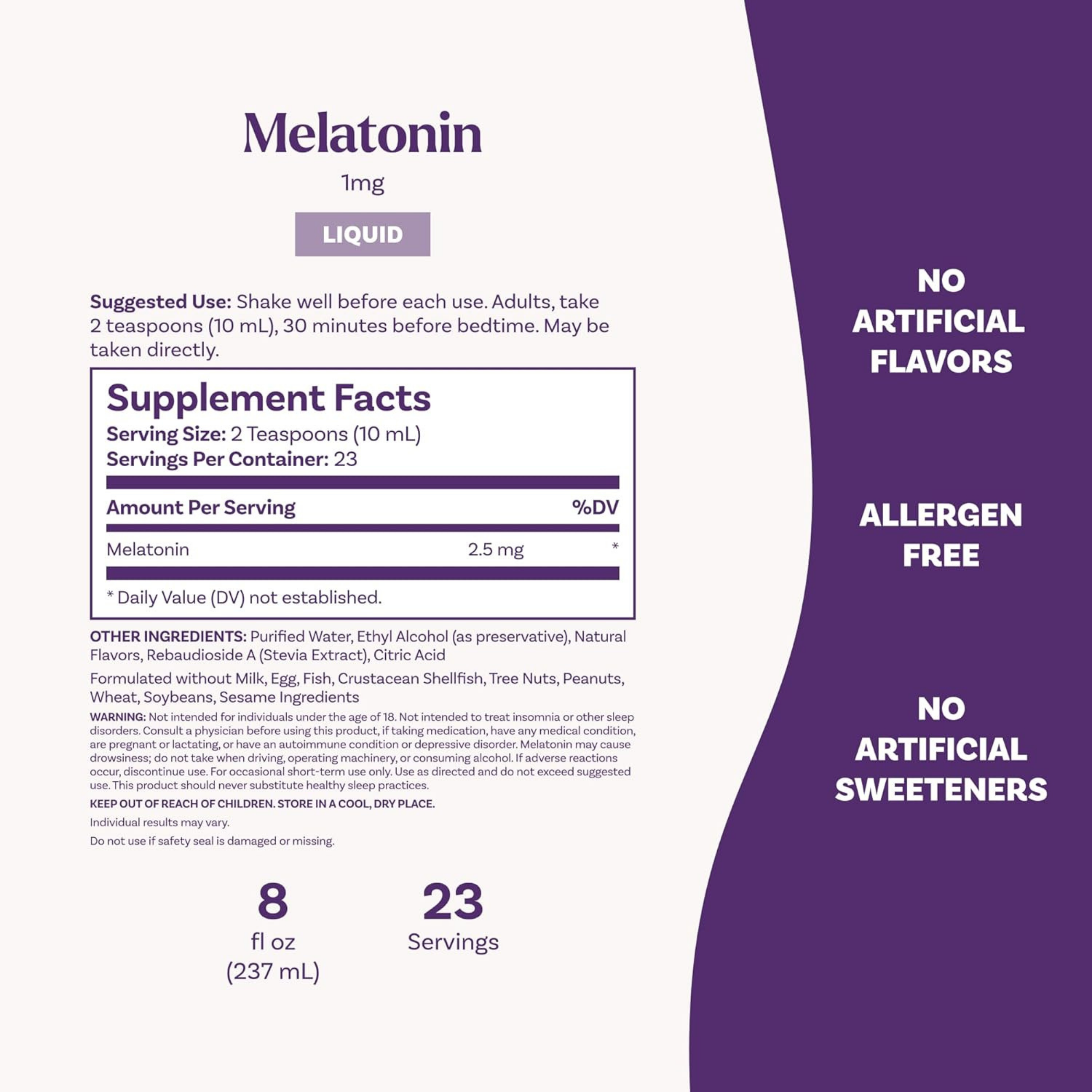 Natrol,  Liquid Melatonin, 2.5 mg, 8 FL, OZ