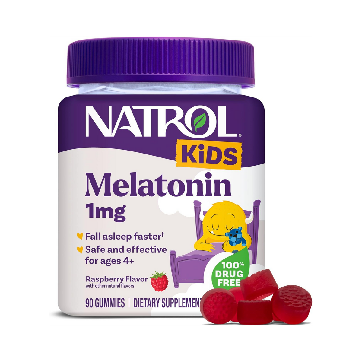 Natrol, Kids Melatonin 1mg,  90 Gummies