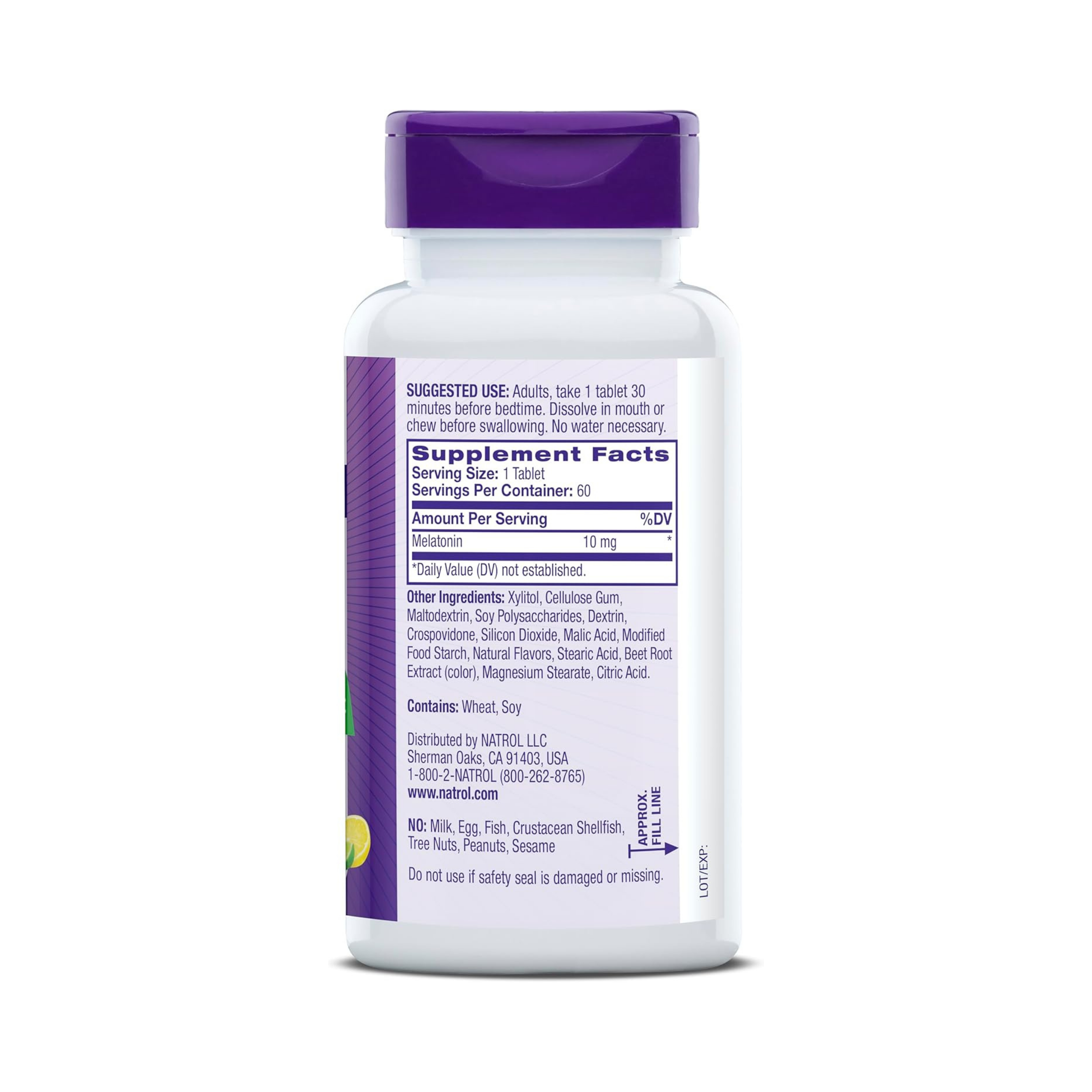 Natrol, Melatonin, Citrus, 10 mg, 60 Table