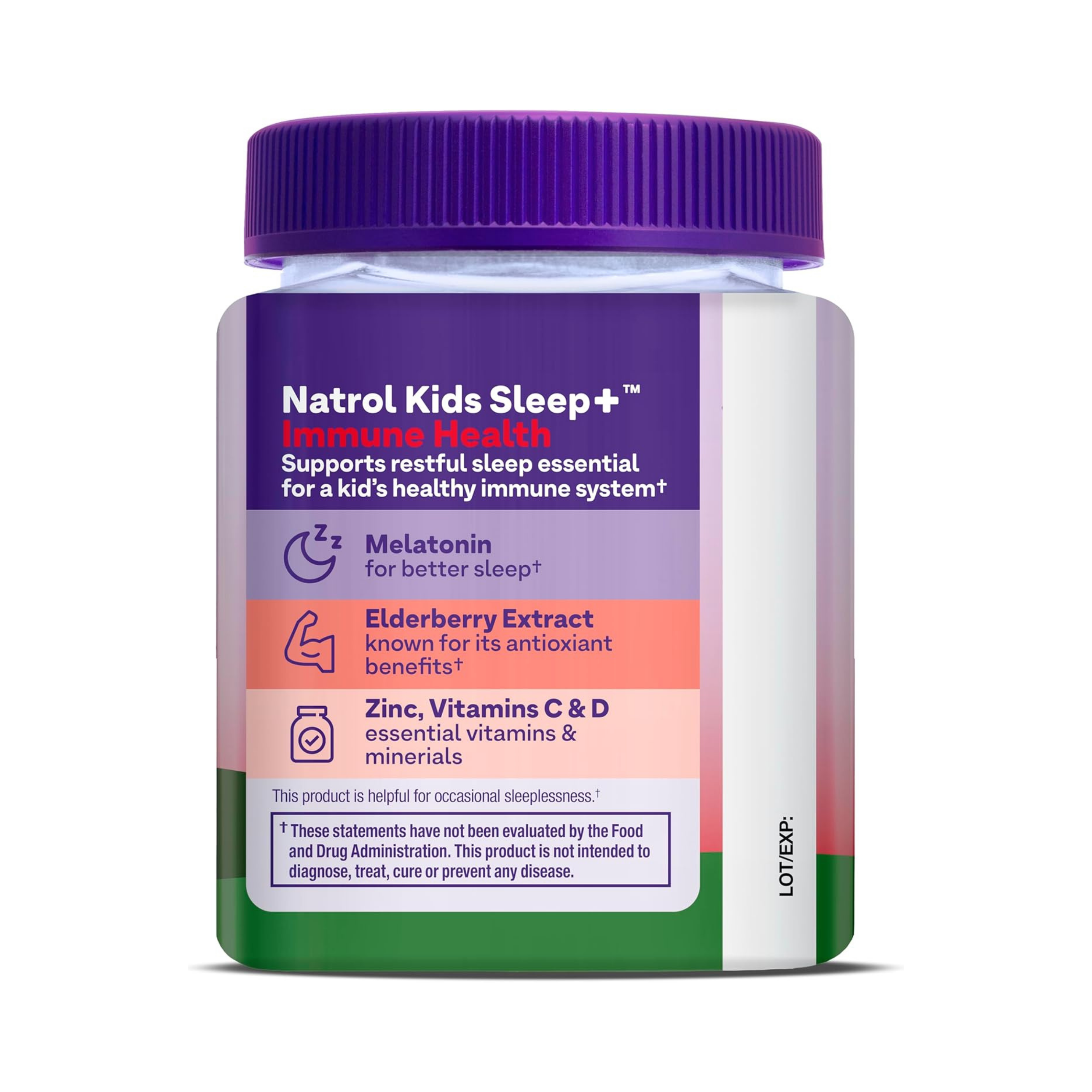 Natrol, Kids, Sleep + Immune Health, Berry, 50 Gummies