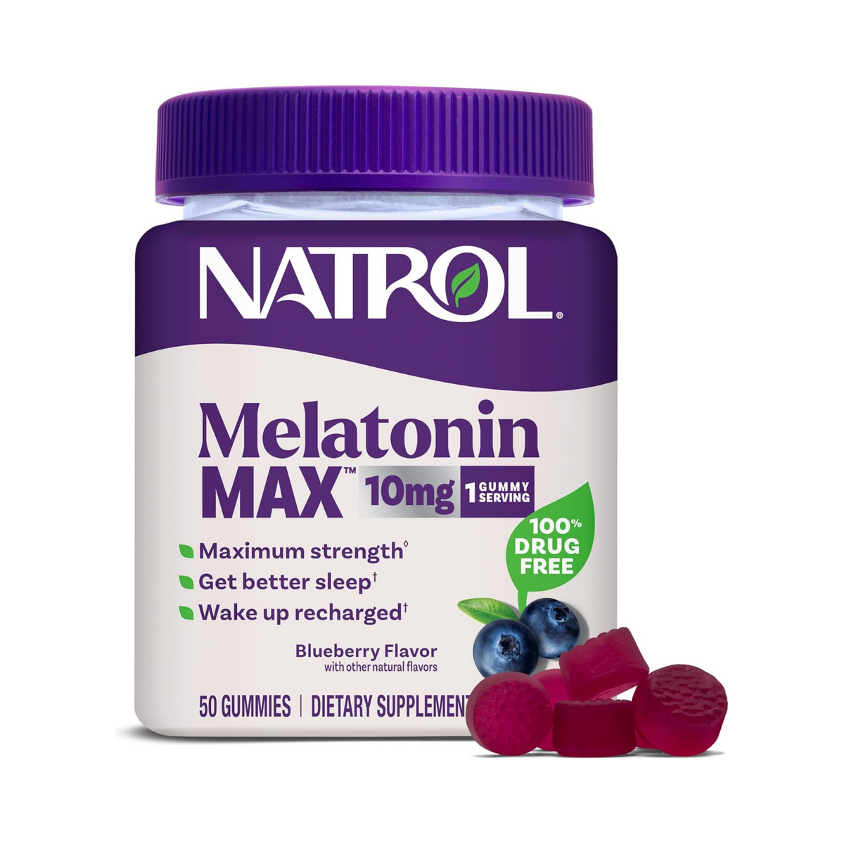 Natrol, MelatoninMax 10 mg, 50 Gummies