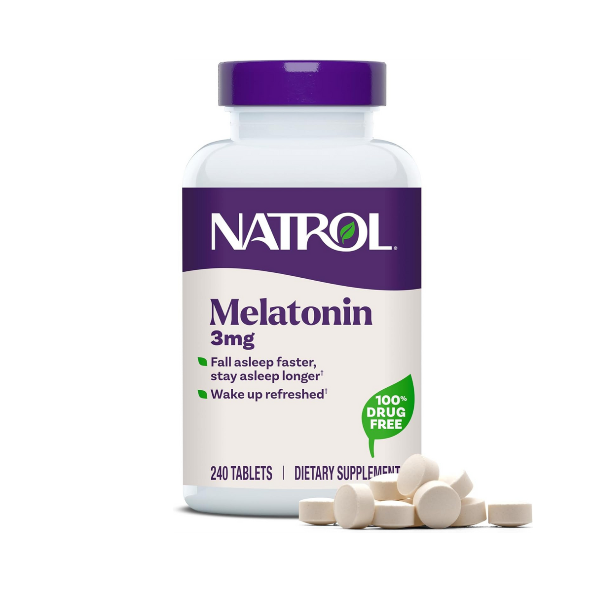 Natrol, Melatonin, 3 mg, 240 Tablets