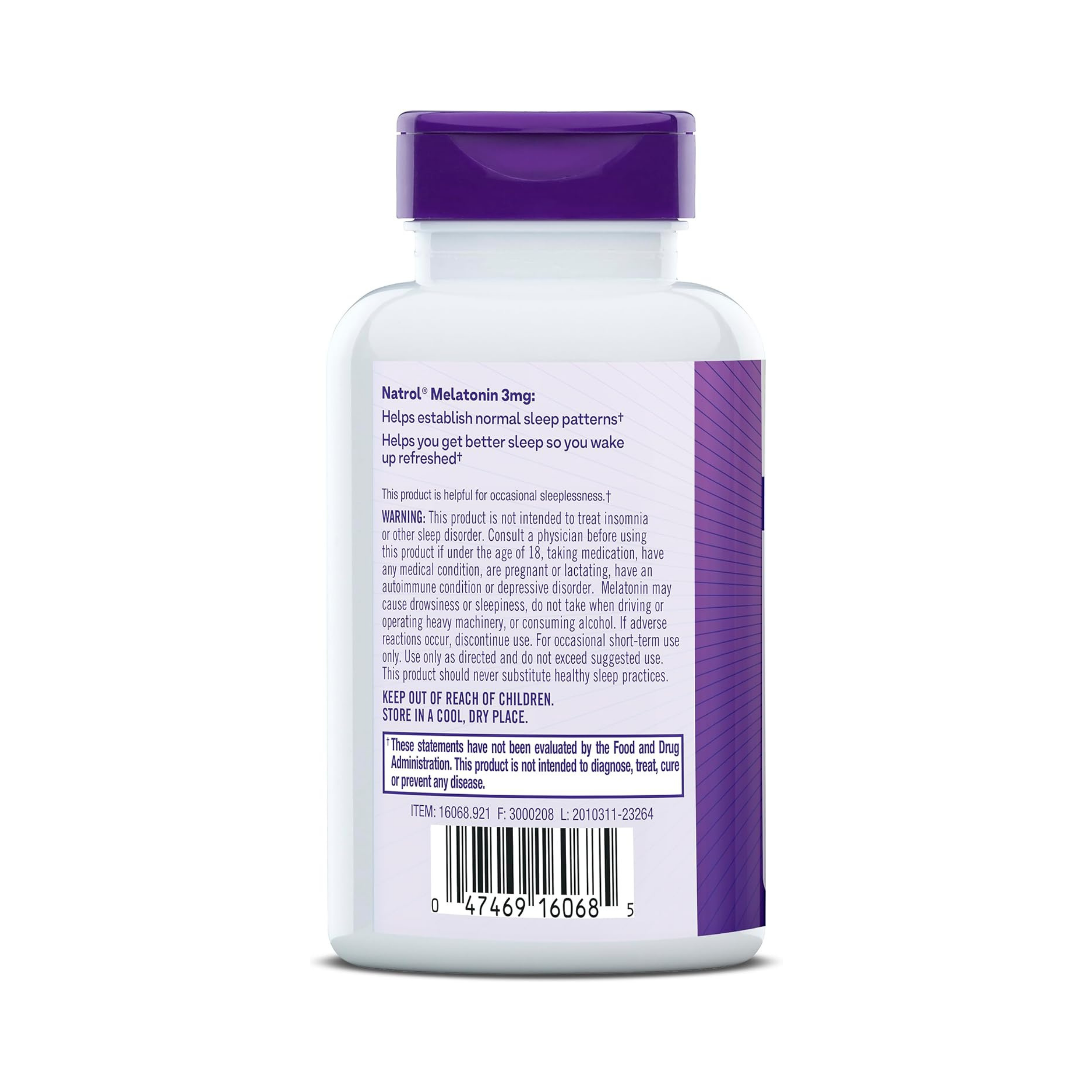 Natrol, Melatonin, 3 mg, 240 Tablets