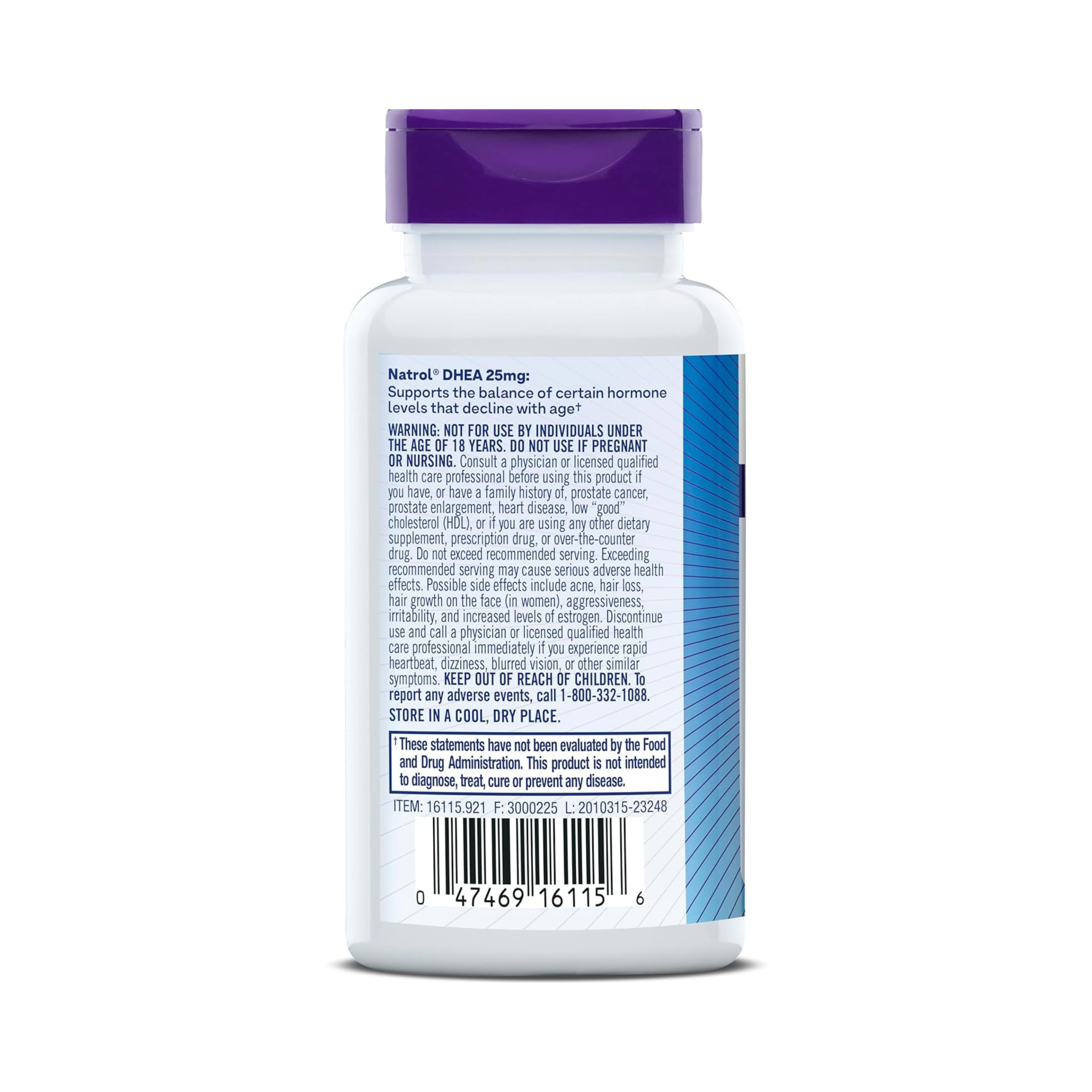 Natrol, DHEA, 25 mg, 180 Tablets