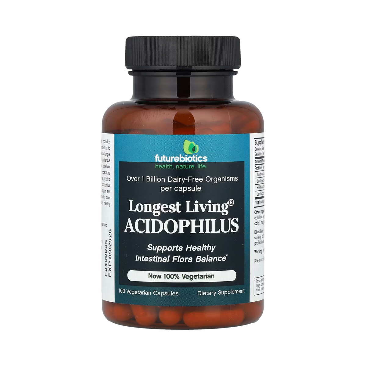 Futurebiotics, Longest Living Acidophilus, 100 Vegetarian Capsules