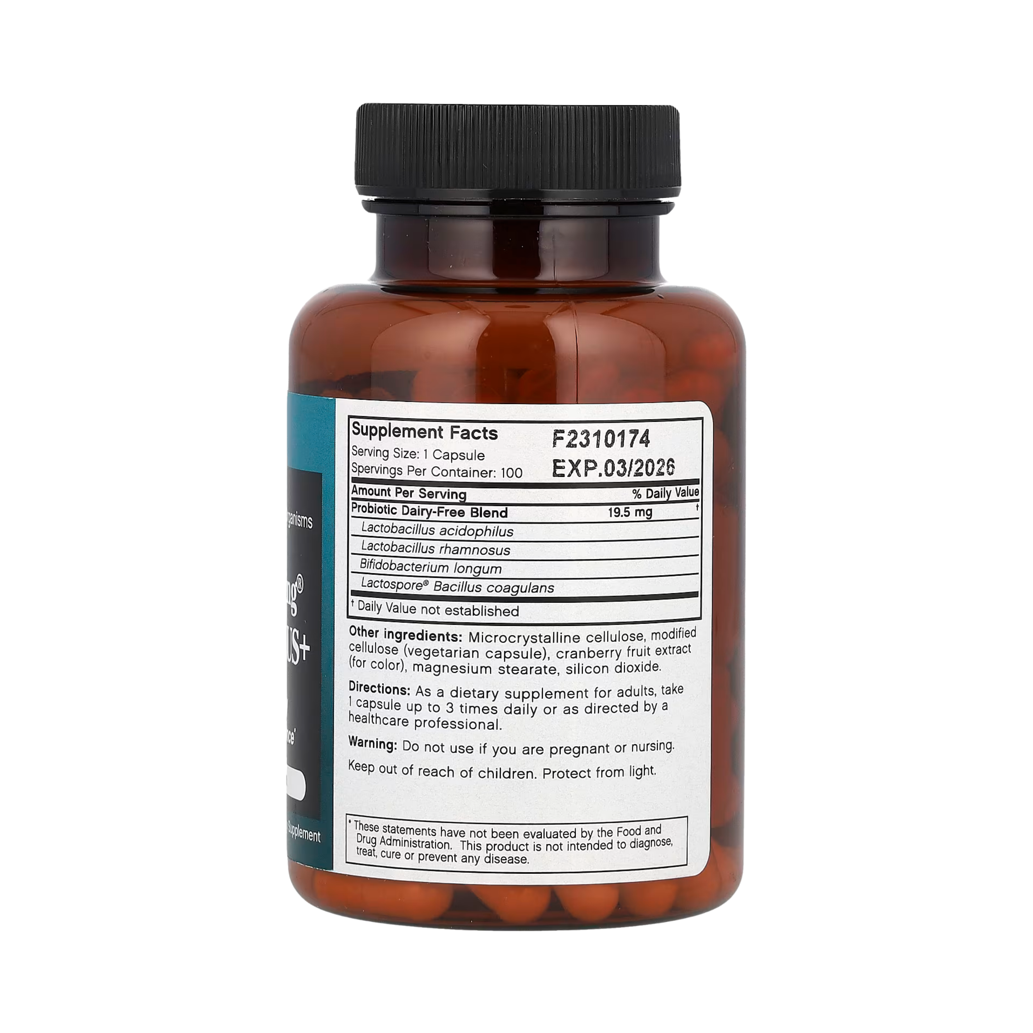 Futurebiotics, Longest Living Acidophilus+, 100 Vegetarian Capsules