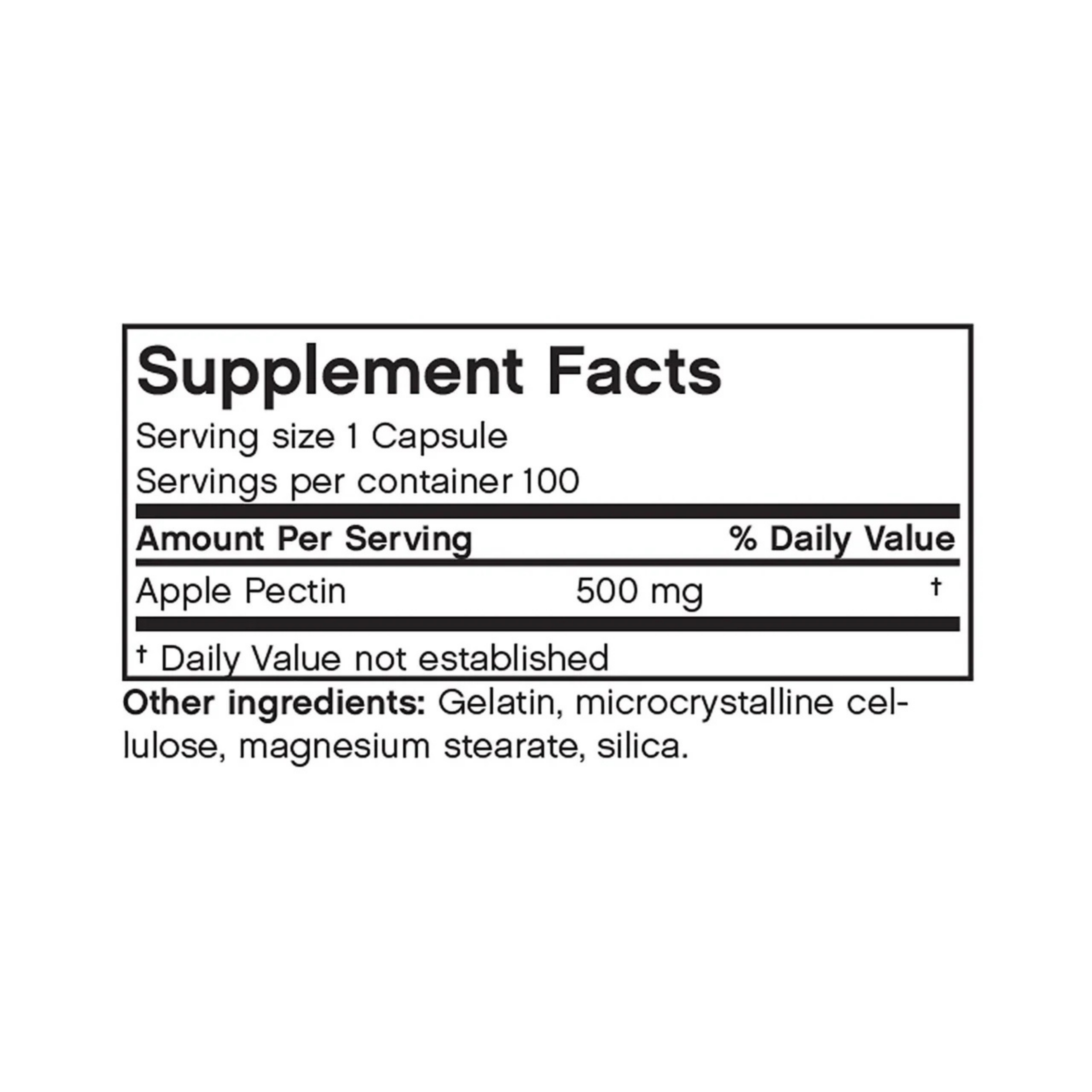 Futurebiotics, Apple Pectin 500 Mg, 100 Capsules