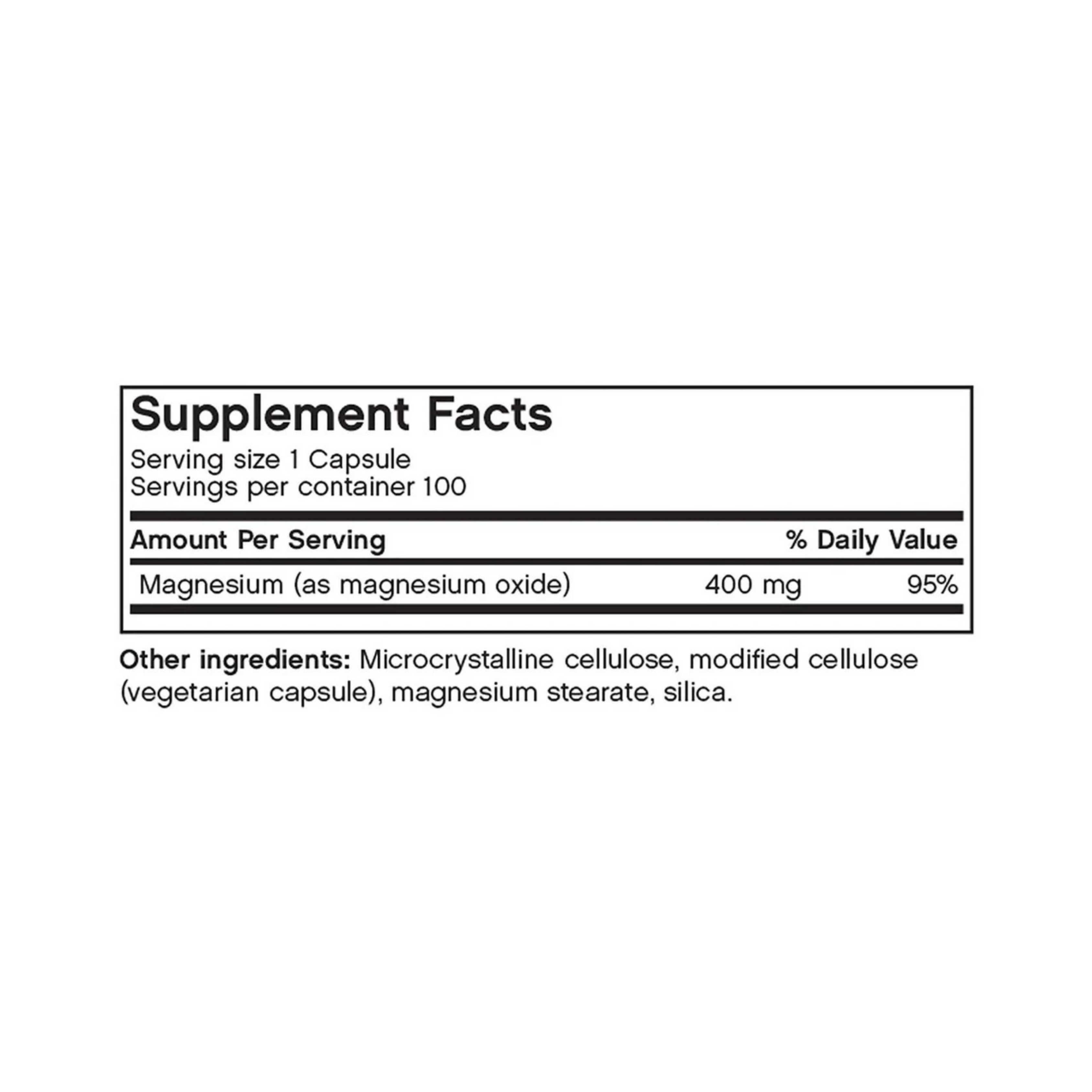 Futurebiotics, Magnesium 400 Mg, 100 Vegetarian Capsules