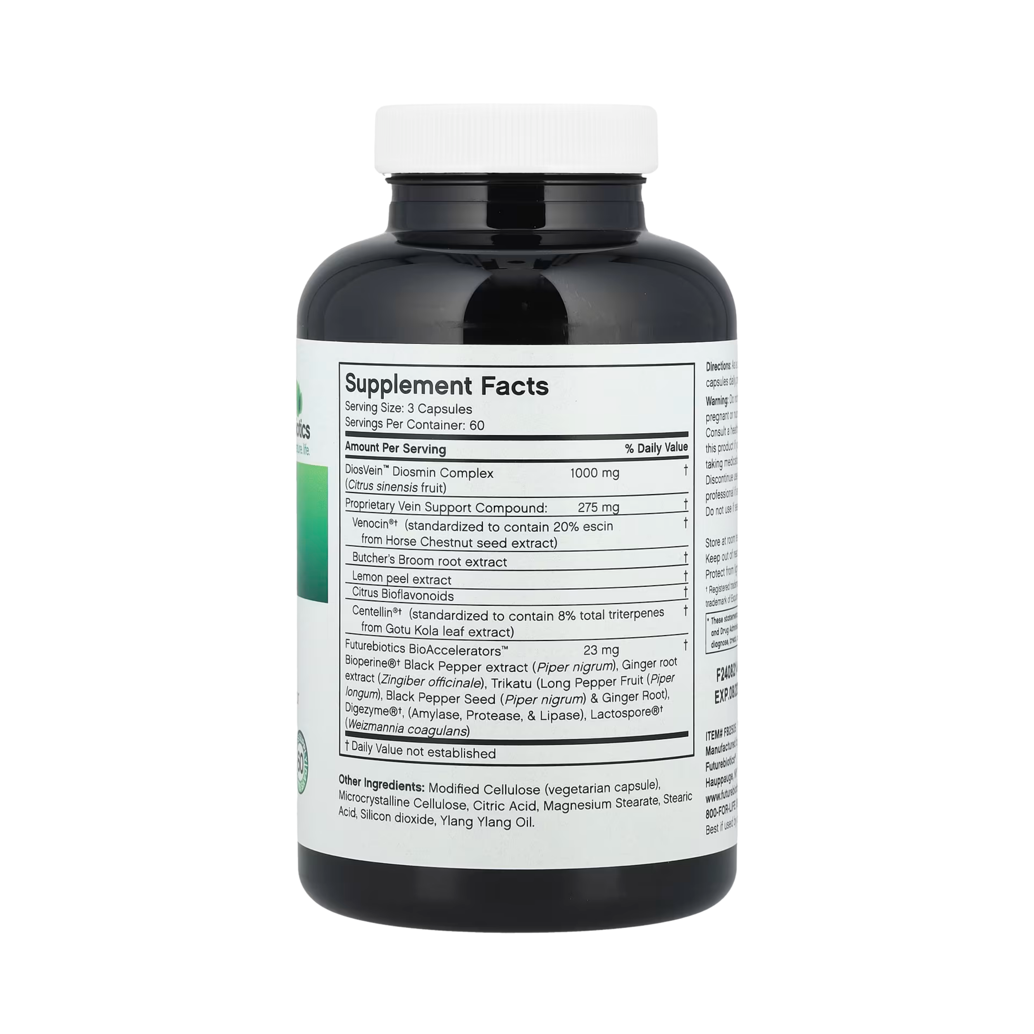 Futurebiotics, VeinFactors, Varicose Vein Complex, 180 Vegetarian Capsules