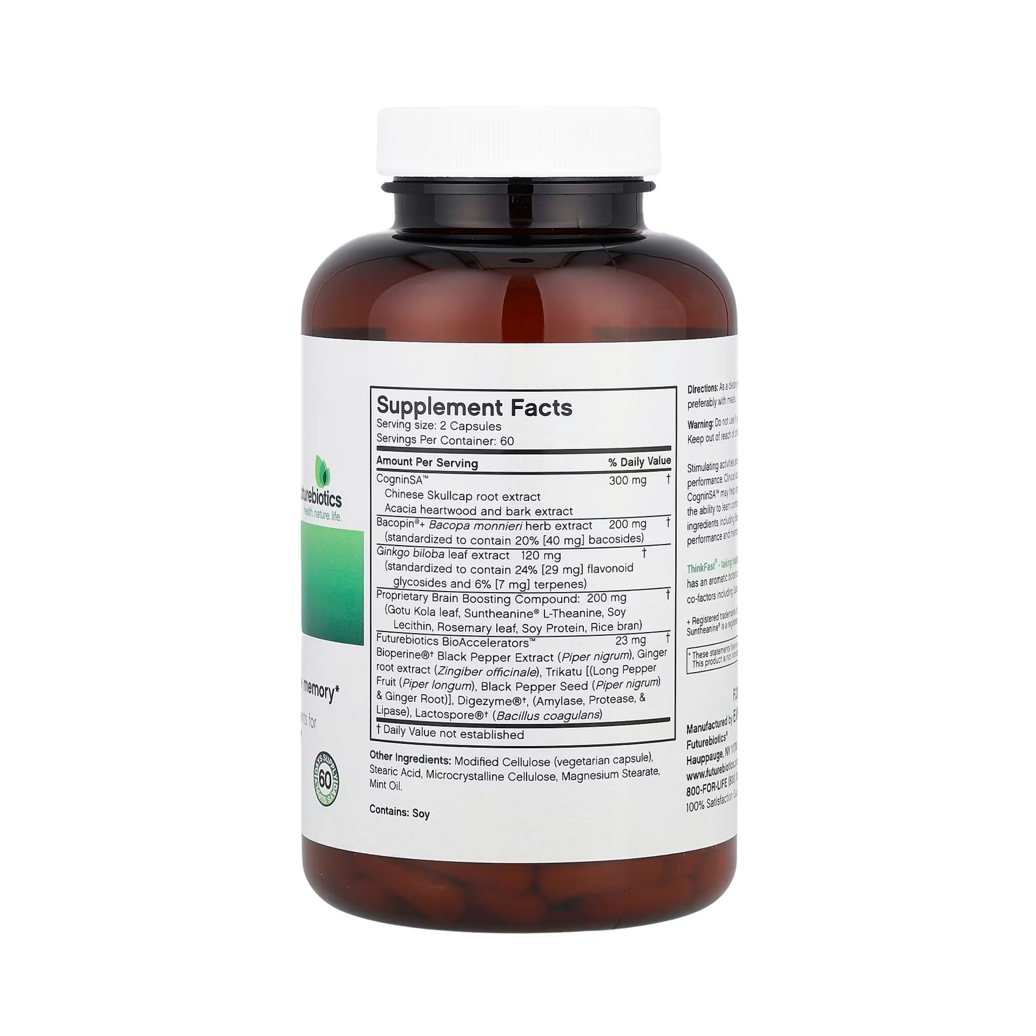 Futurebiotics, Thinkfast, Brain Performance + Memory, 120 Vegetarian Capsules