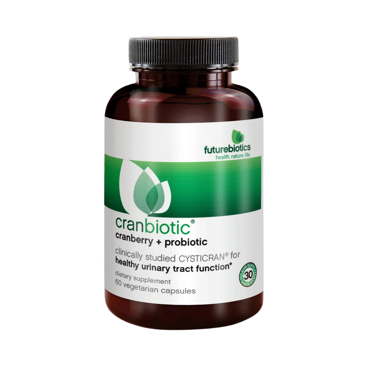 Futurebiotics, CranBiotic No-Sugar Cranberry + Probiotic, 60 Vegetarian Capsules