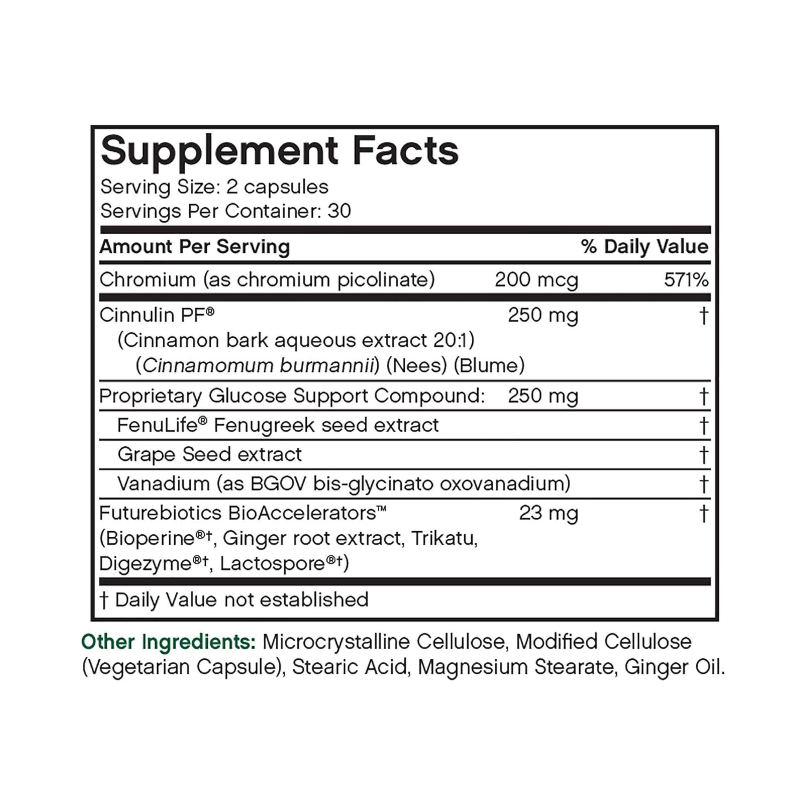 Futurebiotics, GlucoActive Cinnamon Extract, 60 Vegetarian Capsules
