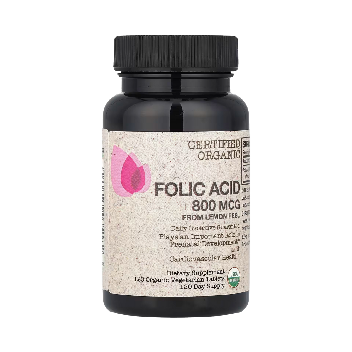 Futurebiotics, Folic Acid From Lemon Peel, 800 Mcg, 120 Organic Vegetarian Tablets