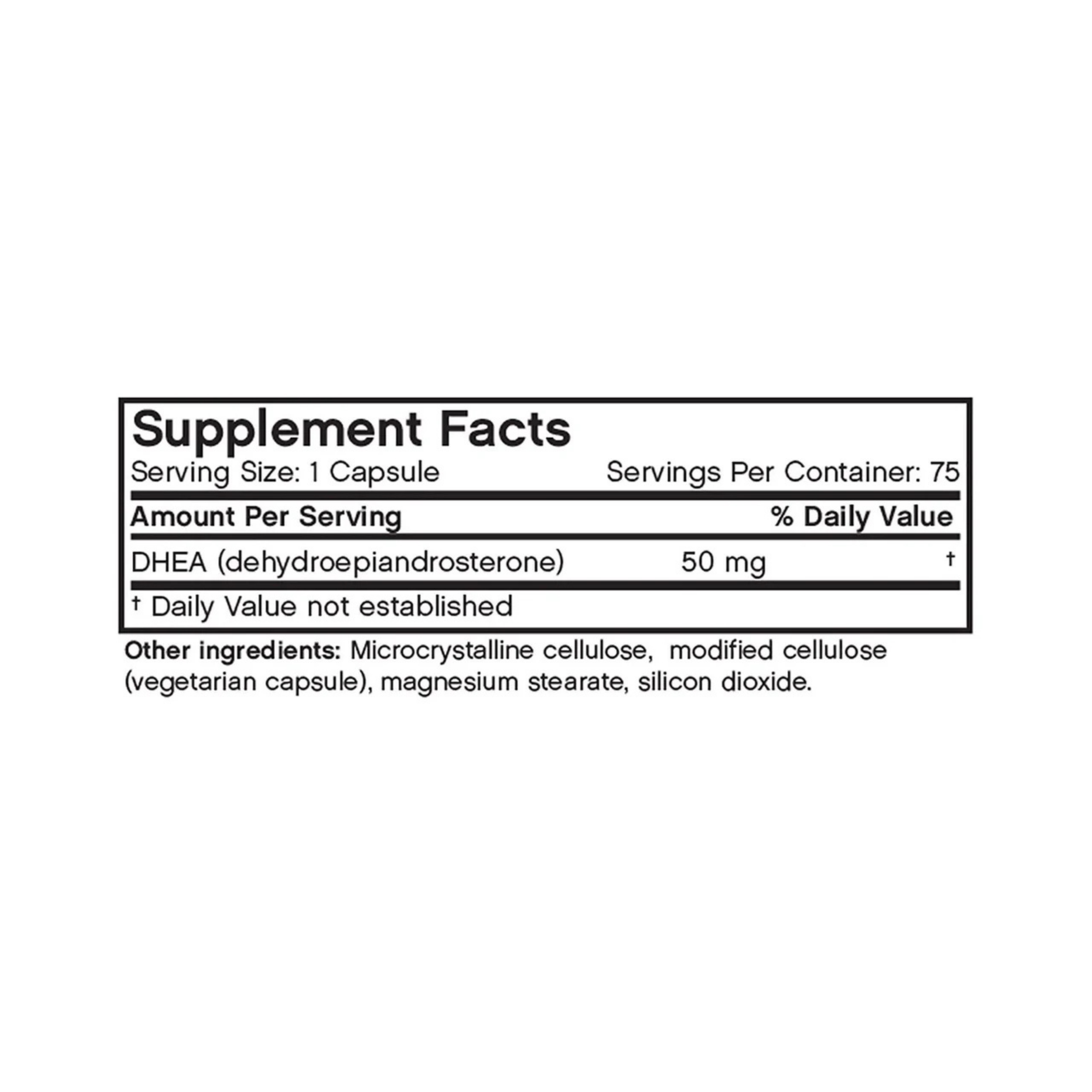 Futurebiotics, DHEA 50 Mg, 75 Vegetarian Capsules