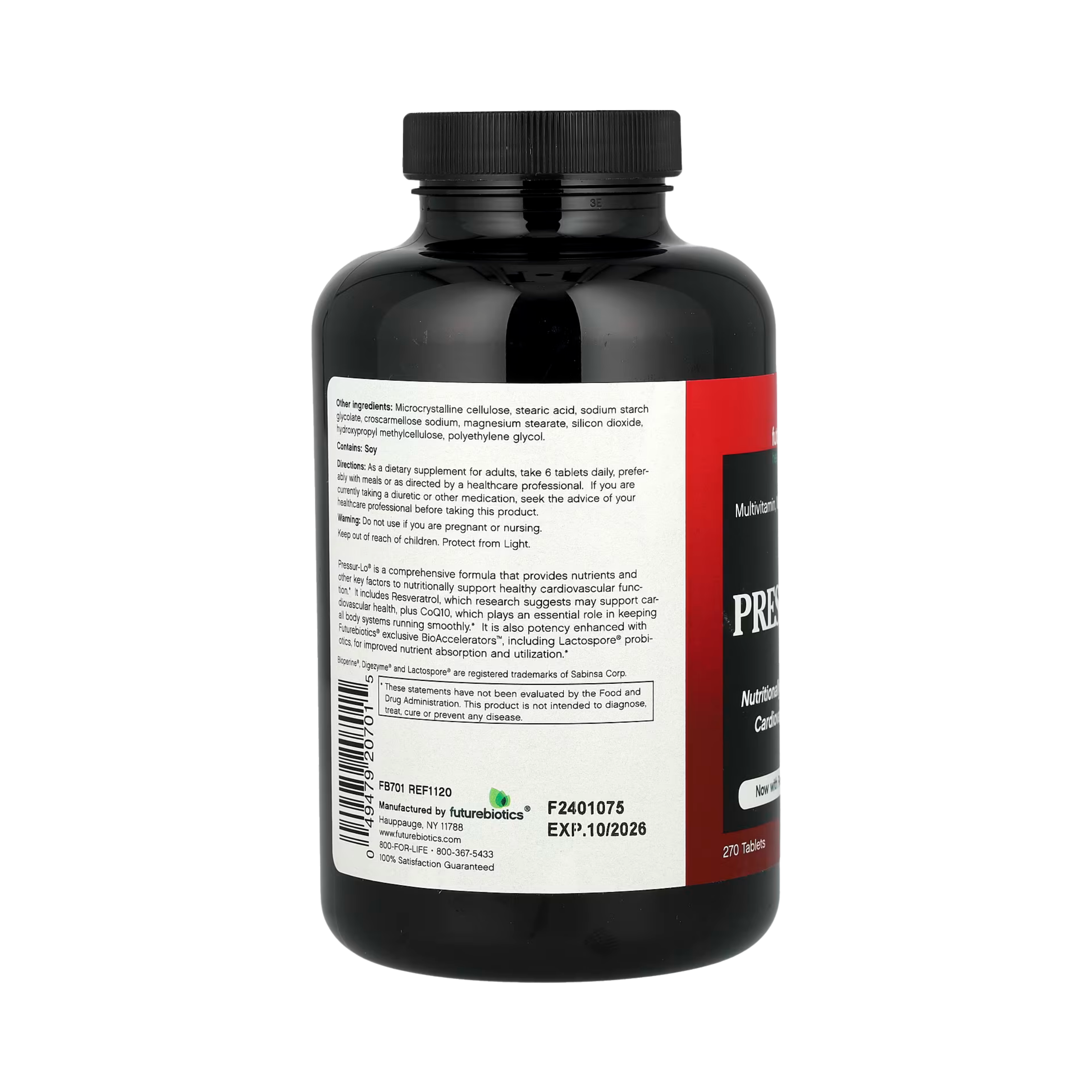 Futurebiotics, Pressur-Lo, Multi Vitamin, Mineral & Herb Formula, 270 Tablets