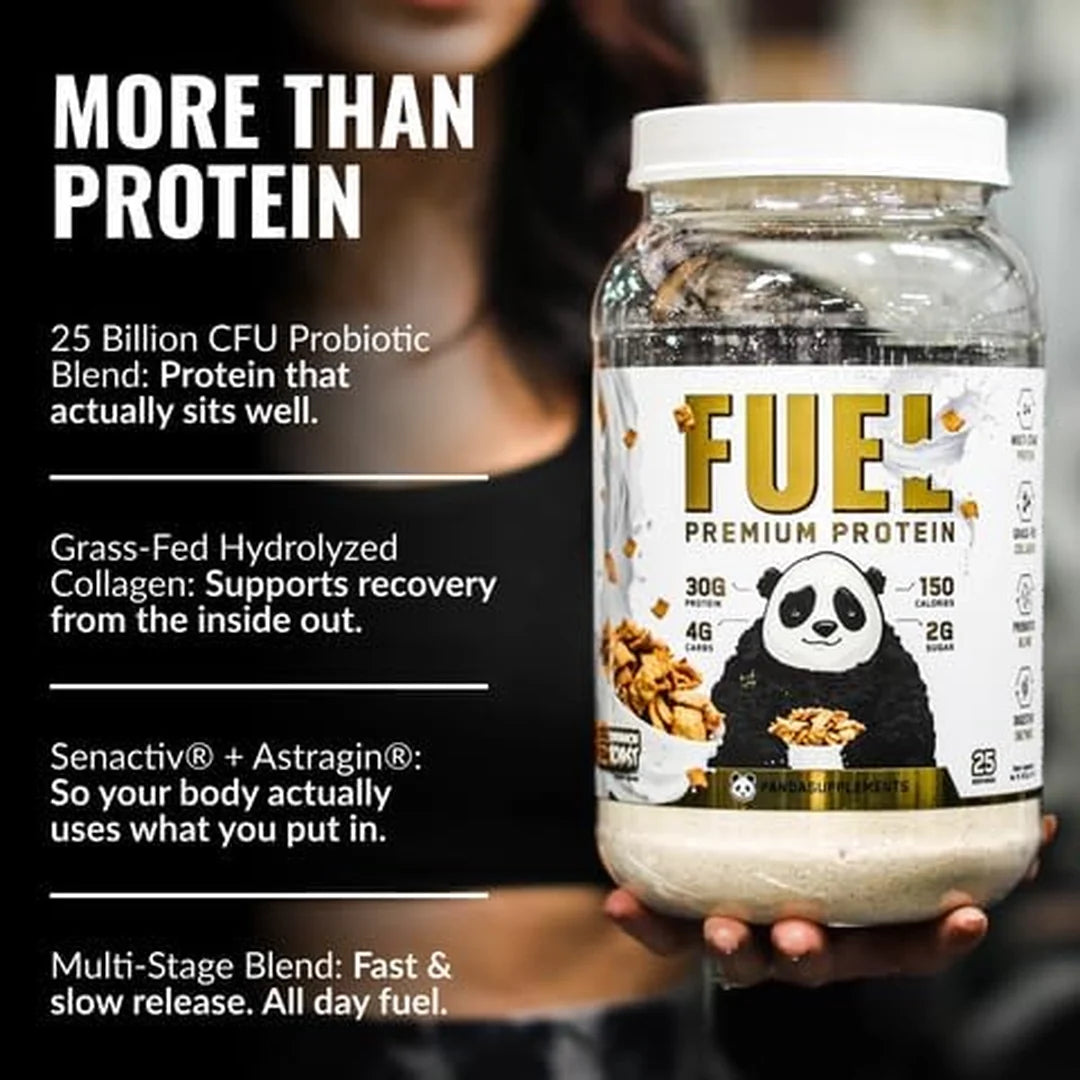 Panda Supplements, Fuel Premium Protein, Cookies & Cream, 25 Servings, 2.5 lb