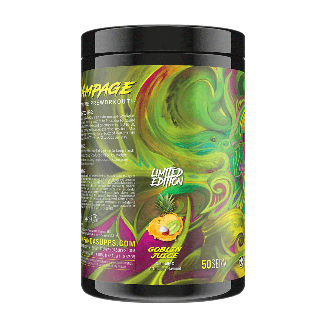 Panda Supplements, Rampage, Limited Edition Pre-Workout, Goblin Juice, 50 Servings