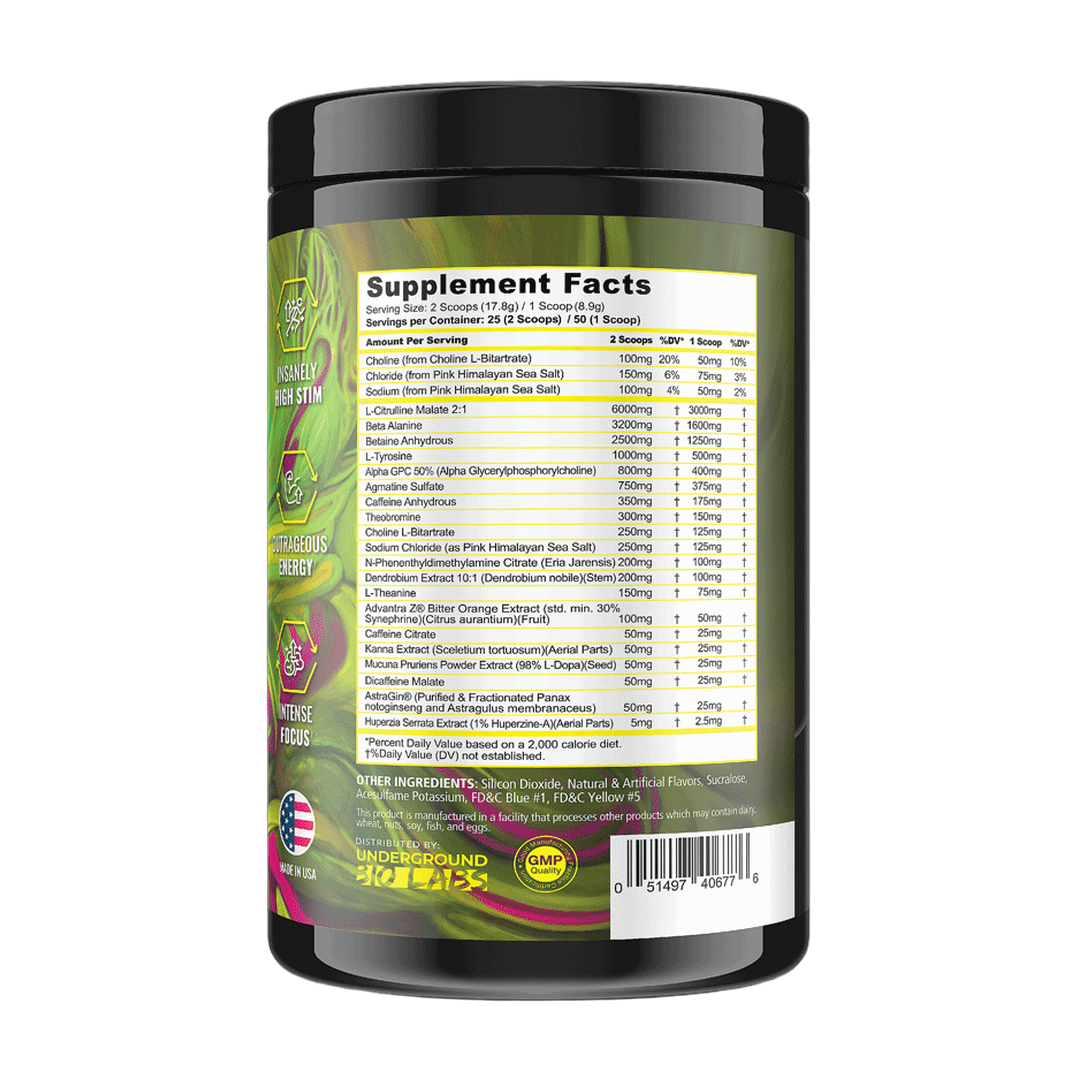 Panda Supplements, Rampage, Limited Edition Pre-Workout, Goblin Juice, 50 Servings