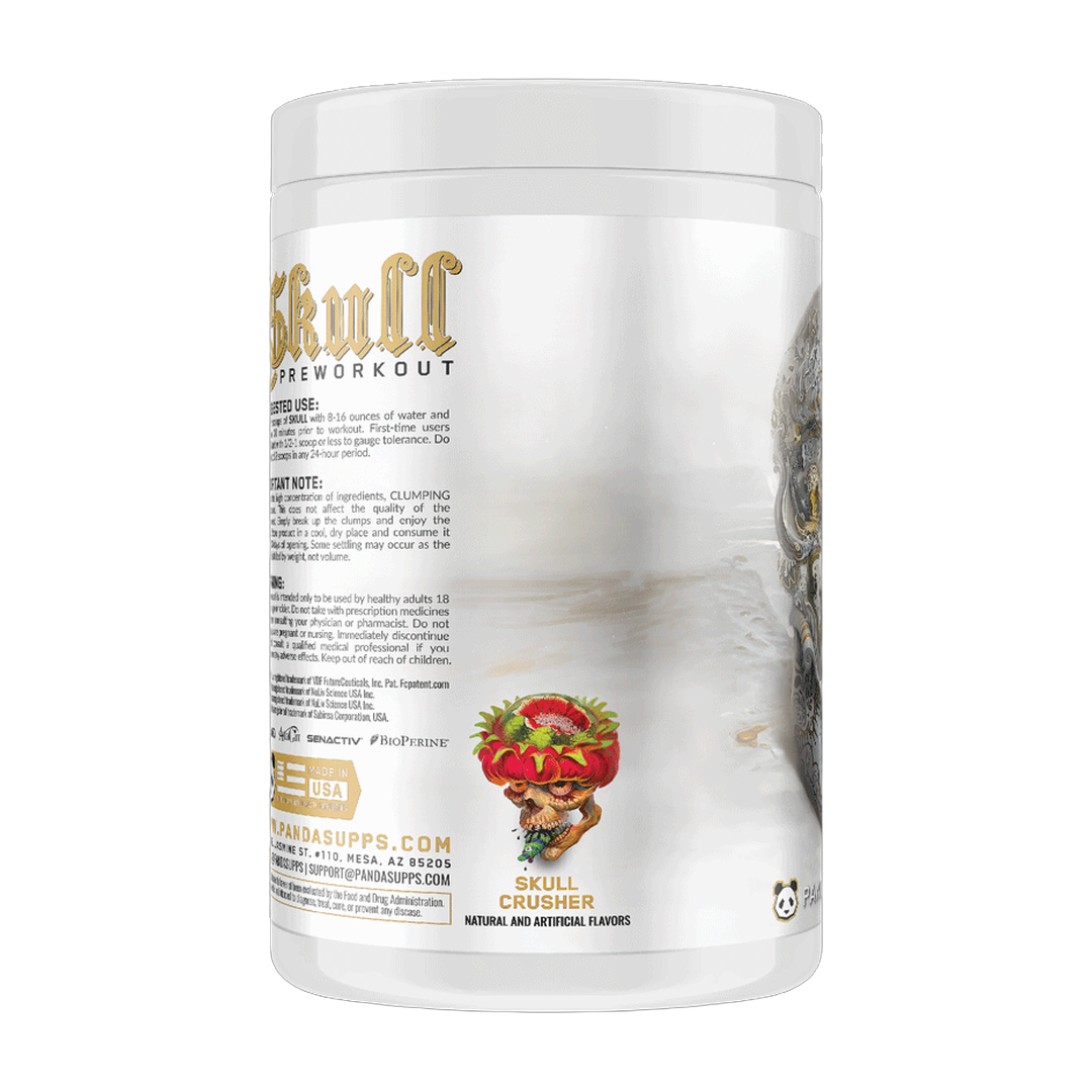 Panda Supplements, Skull Nootropic Pre-Workout, Skull Crusher (Dragonfruit Watermelon), 40 Servings
