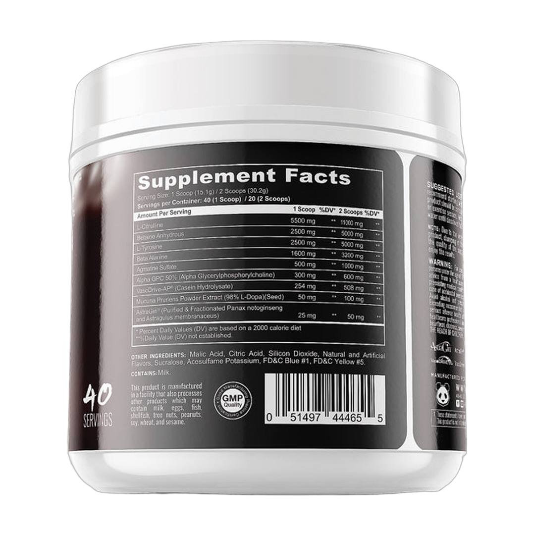 Panda Supplements, Pandamus Pre-Workout, Level 1, Non Stim, Blackberry Cantaloupe, 40 Servings