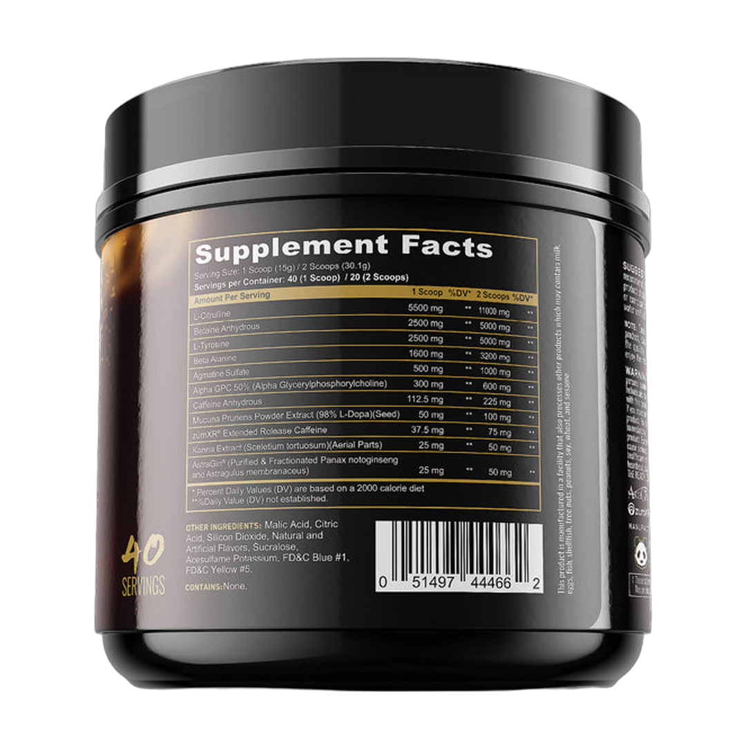 Panda Supplements, Pandamus Pre-Workout, Level 2, Mid Stim, Green Apple Bubble Gum, 40 Servings