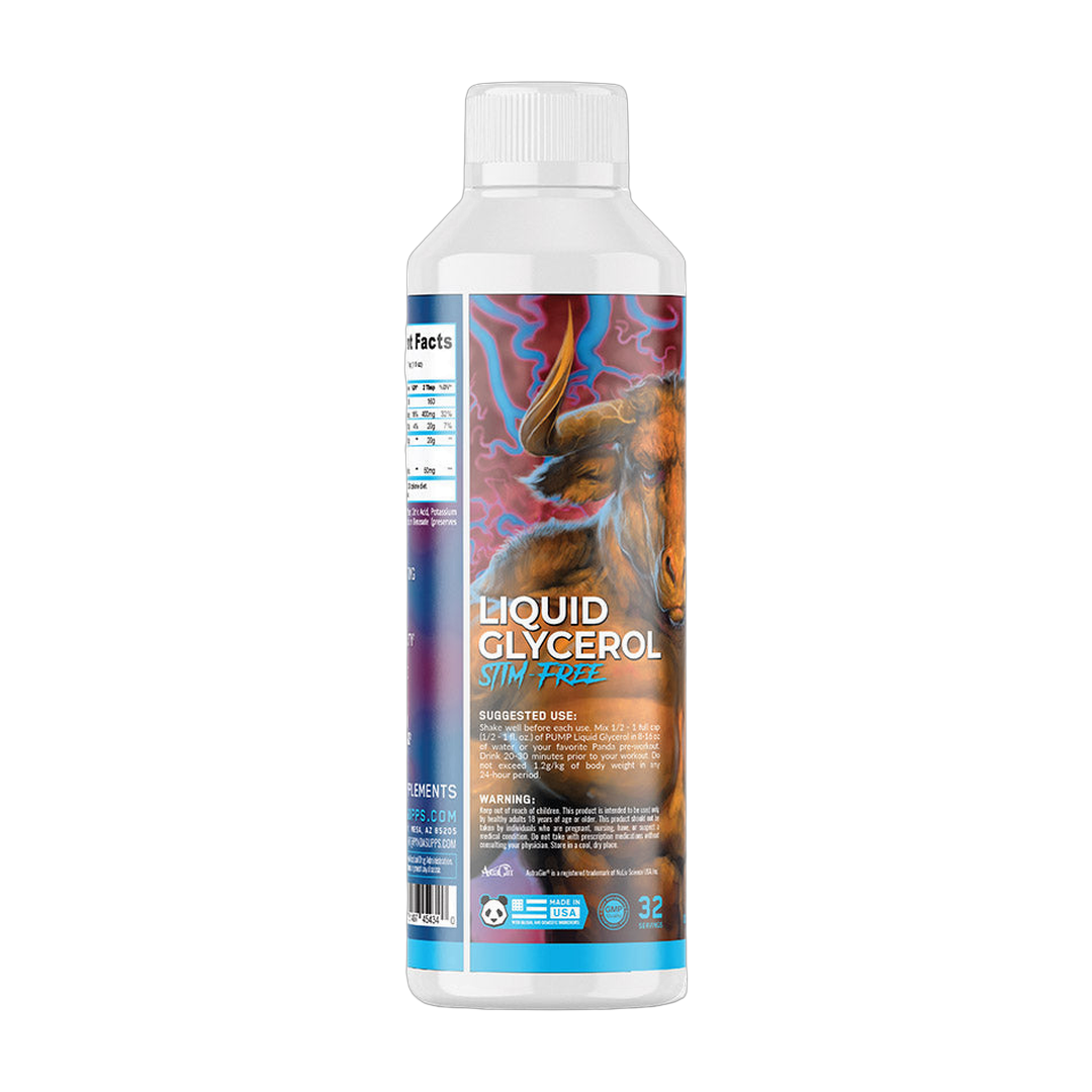 Panda Supplements, Pump, Liquid Glycerol (Stim Free), Unflavored, 16 fl oz