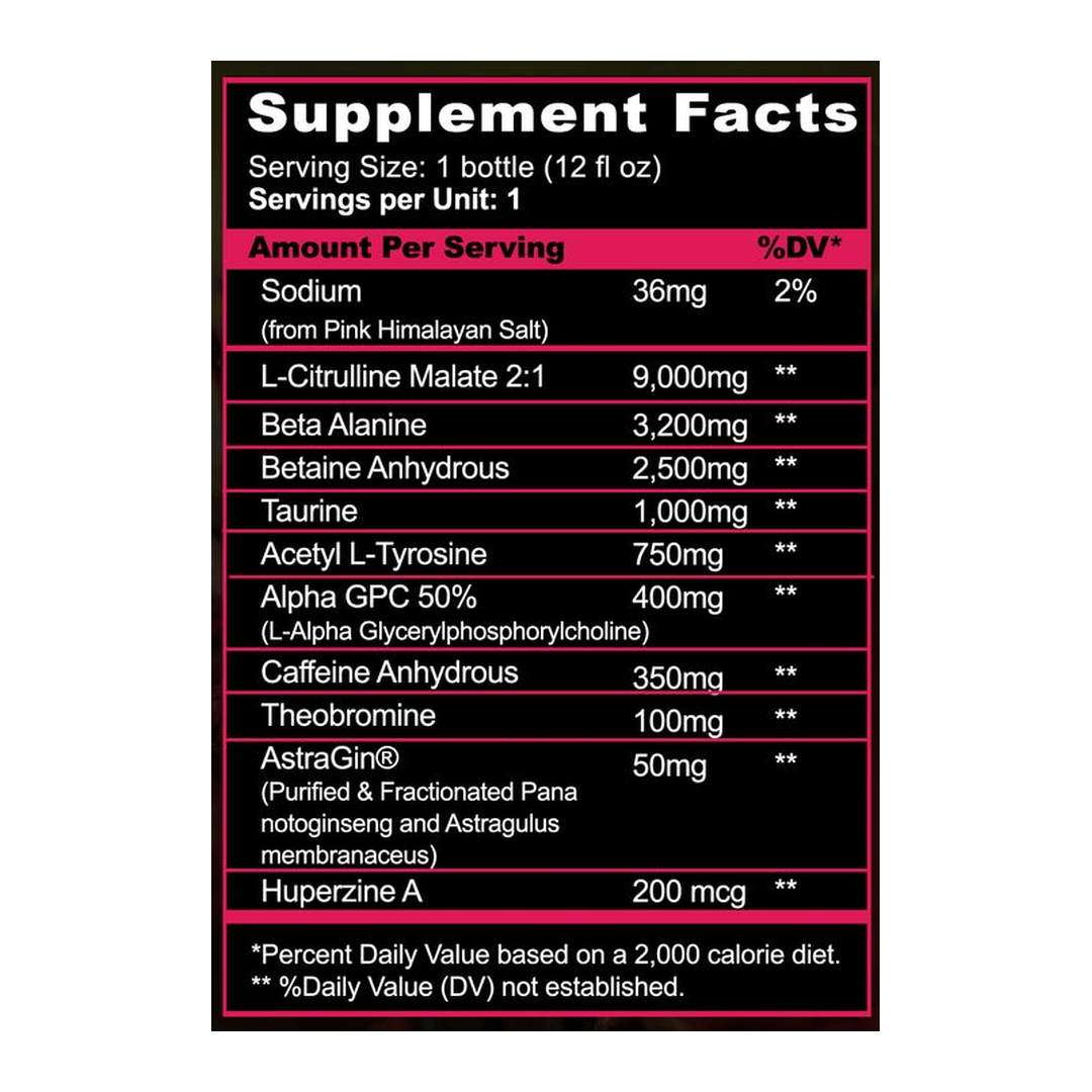 Panda Supplements, Pandamic Ready-To-Drink Pre-Workout, Pink Candy Burst, 12 fl oz