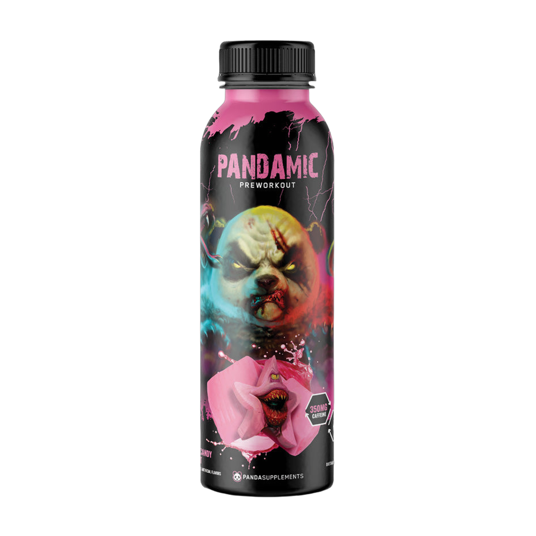 Panda Supplements, Pandamic Ready-To-Drink Pre-Workout, Pink Candy Burst, 12 fl oz