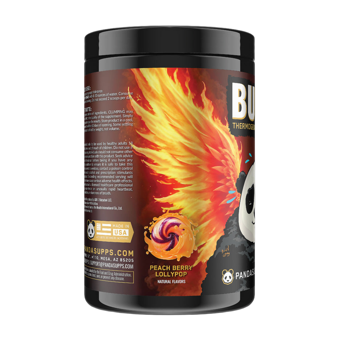 Panda Supplements, Burn Max, Peach Berry Lollipop, 25 Servings