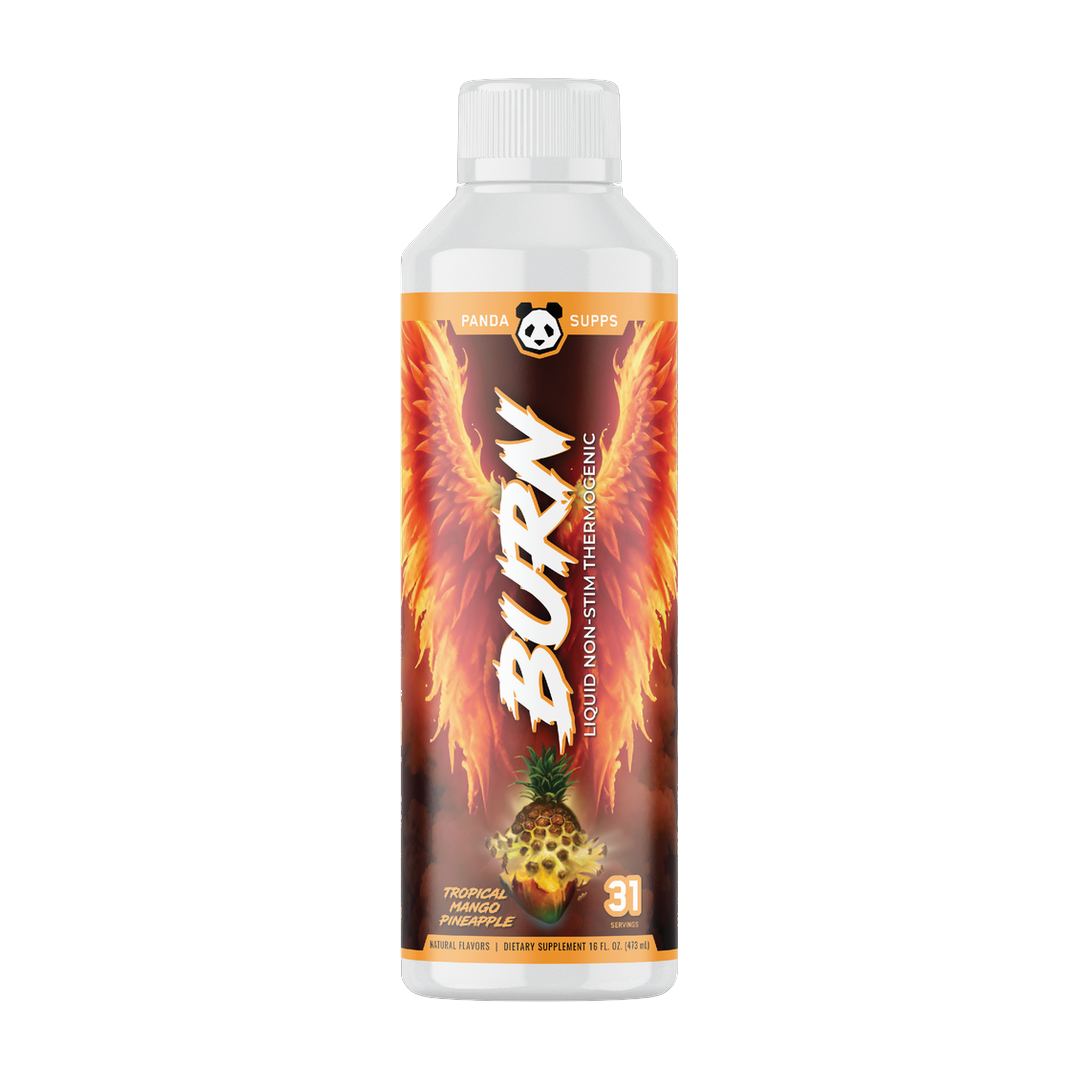 Panda Supplements, Burn Stim-Free Liquid Thermogenic, Tropical Mango Pineapple, 31 Servings