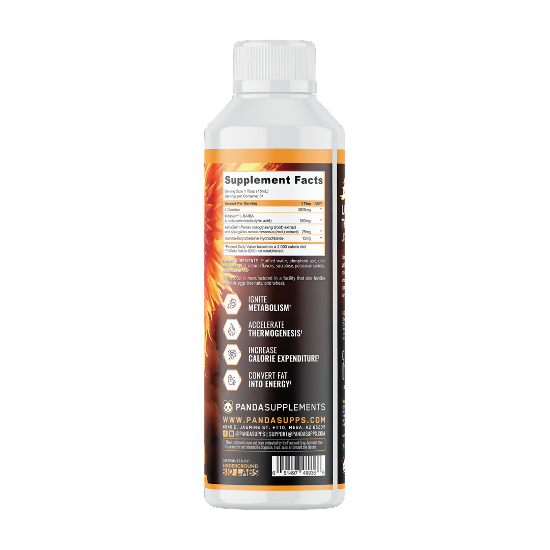Panda Supplements, Burn Stim-Free Liquid Thermogenic, Tropical Mango Pineapple, 31 Servings