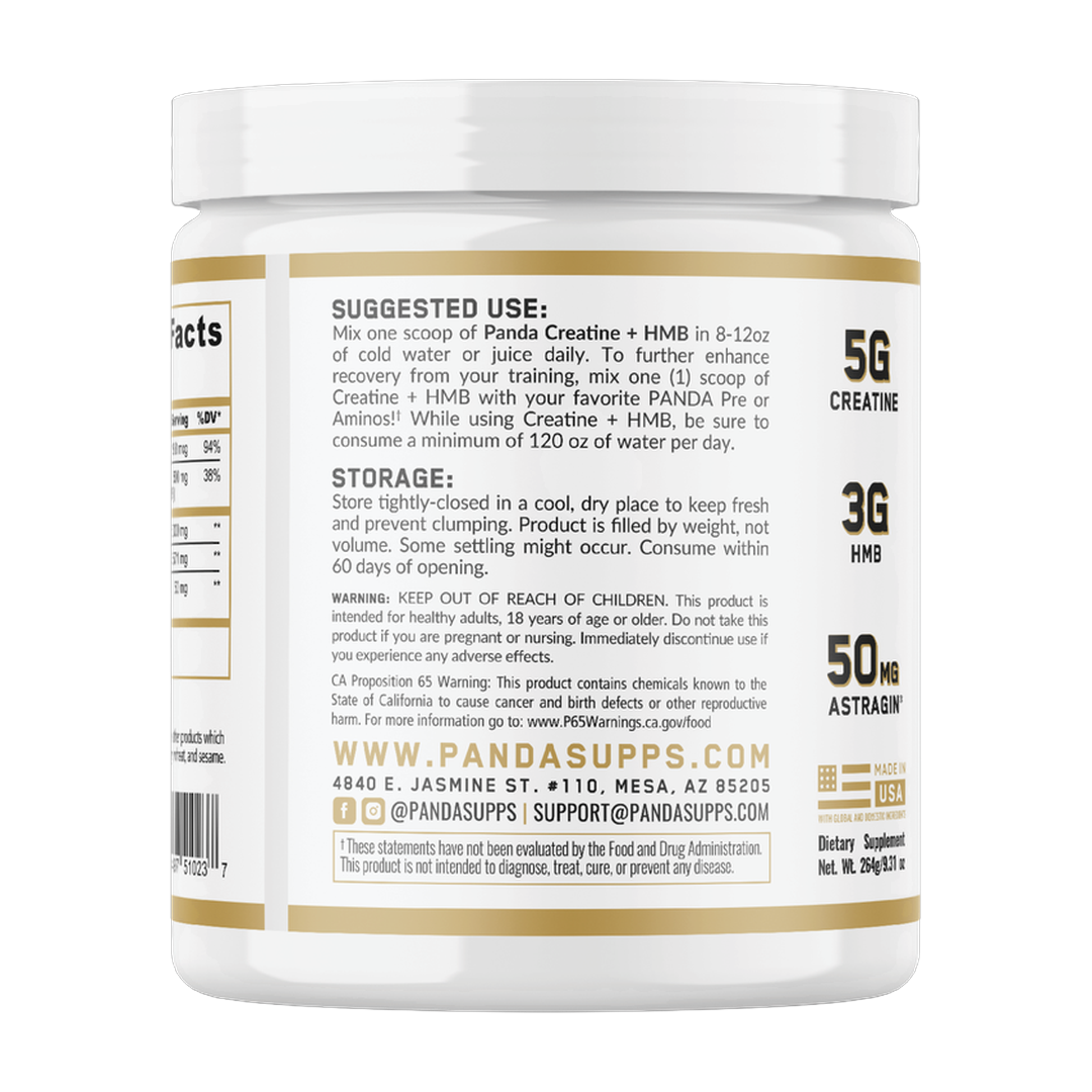 Panda Supplements, Creatine + HMB, 30 Servings