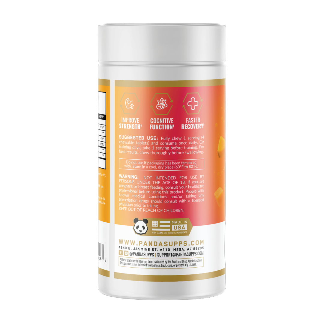 Panda Supplements, Creatine Bites, Sweet Tropics, 120 Tablets