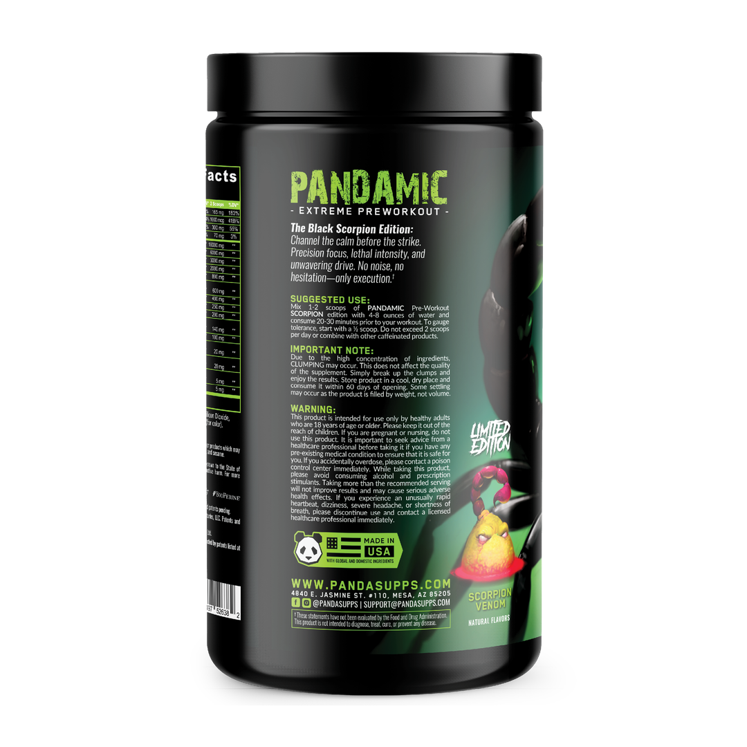 Panda Supplements, Pandamic, Special Edition Extreme Pre-Workout, Scorpion Venom, 40 Servings