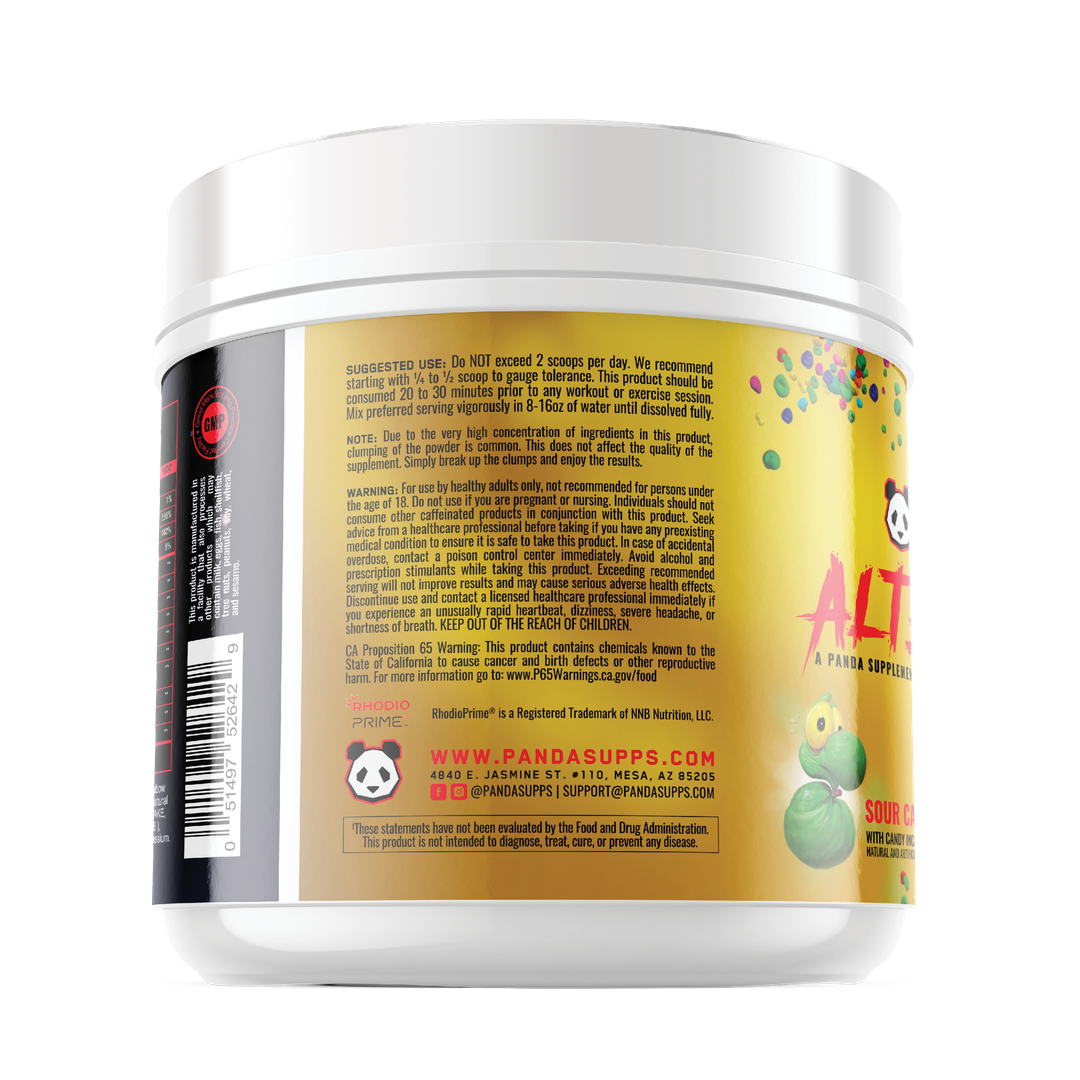 Panda Supplements, Panda X HTLT, Alter Ego Pre-Workout, Sour Candy, 40 Servings