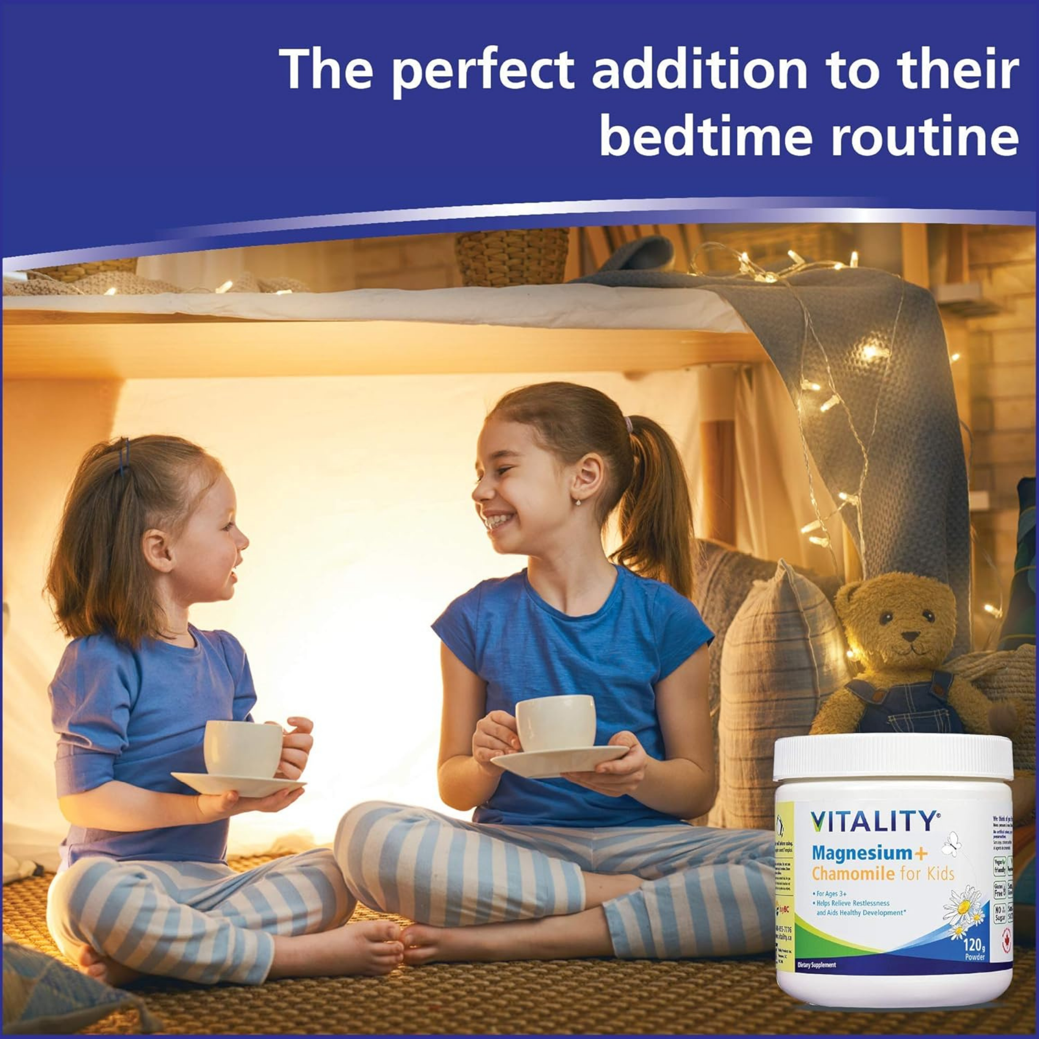 VITALITY, Magnesium + Chamomile for Kids, 120 g