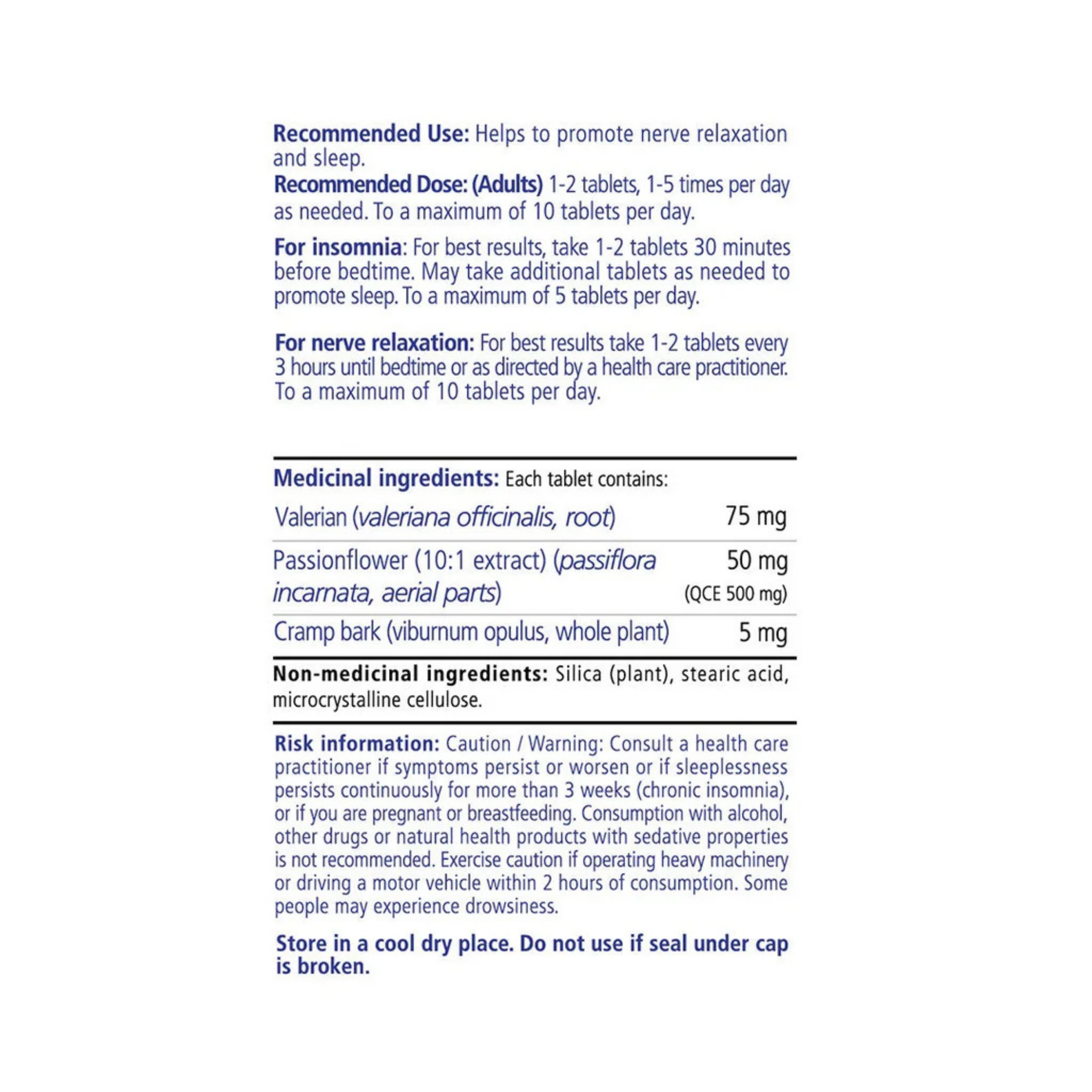 VITALITY, Relax +, 60 Tablets