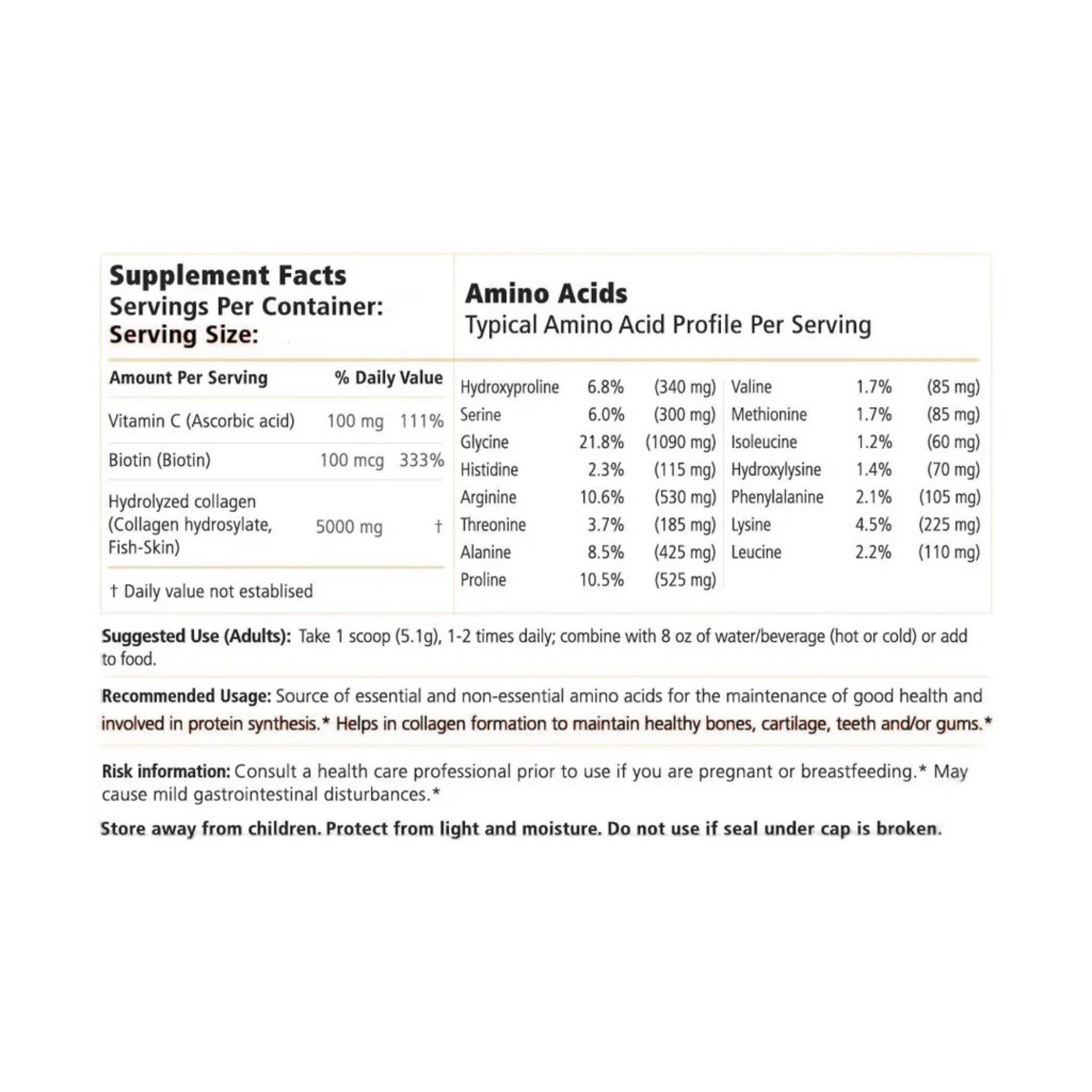 VITALITY GLOW, Marine Collagen + Biotin, 255 g