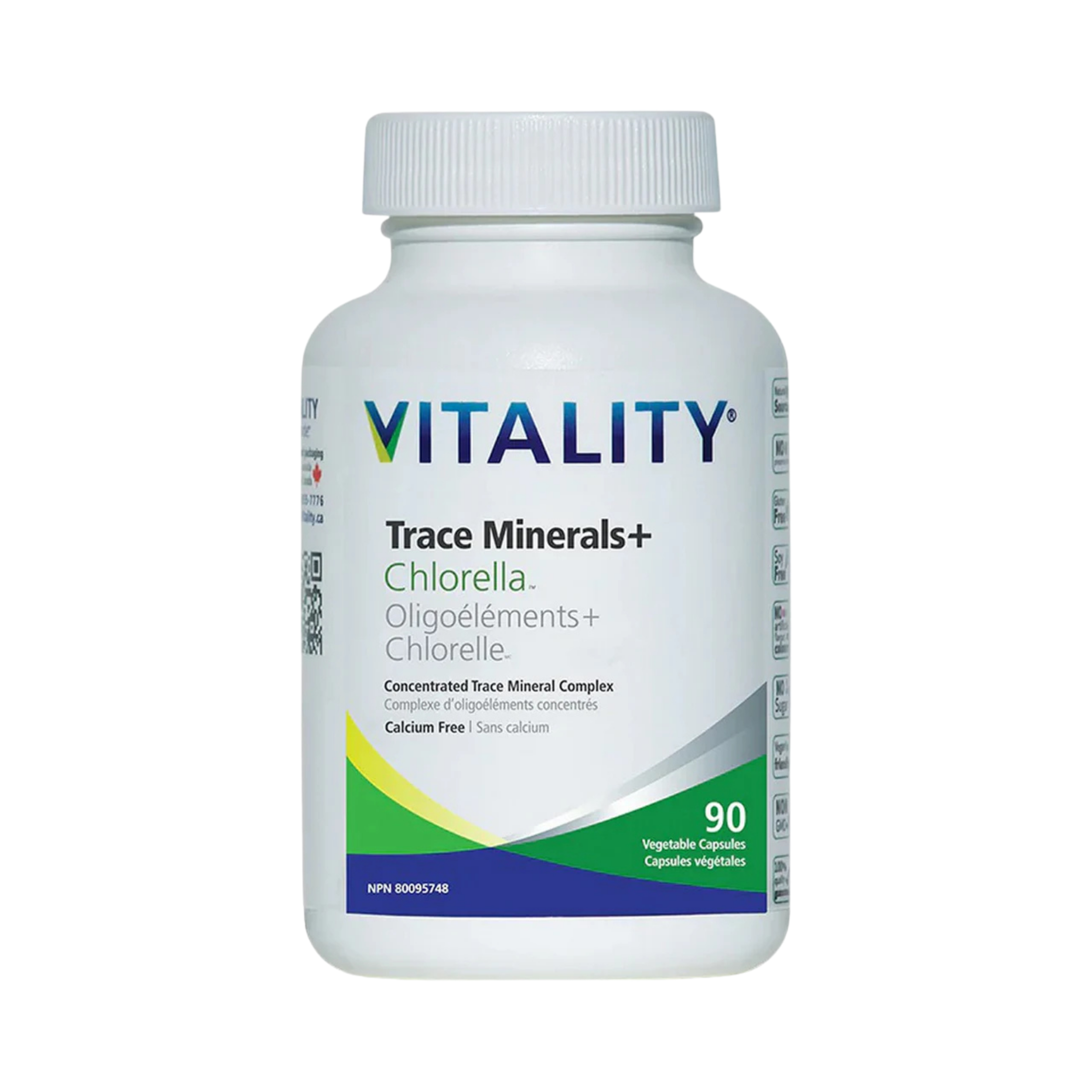 VITALITY, Trace Minerals + Chlorella, 90 Veg Capsules