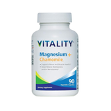 VITALITY, Magnesium + Chamomile, 90 Veg Capsules