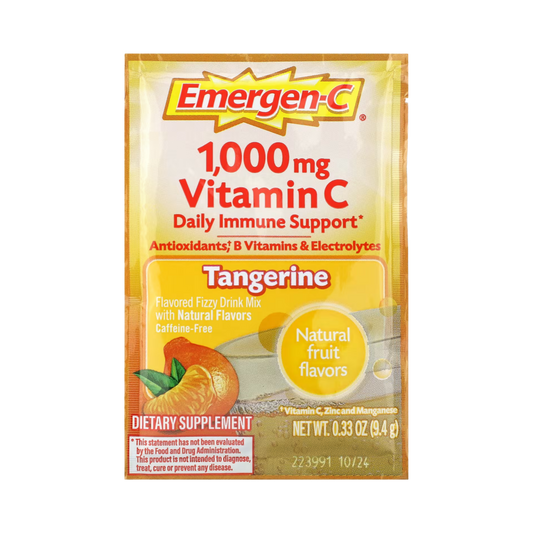 Emergen-C, Vitamin C, Tangerine, 1,000 Mg, 30 Packets, 0.33 Oz